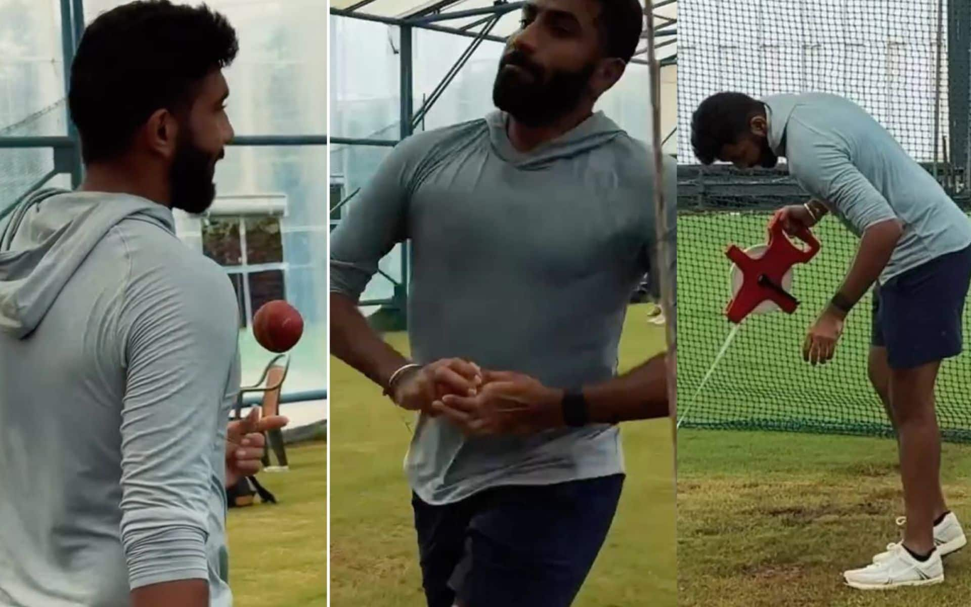 Jasprit Bumrah in the nets (X)