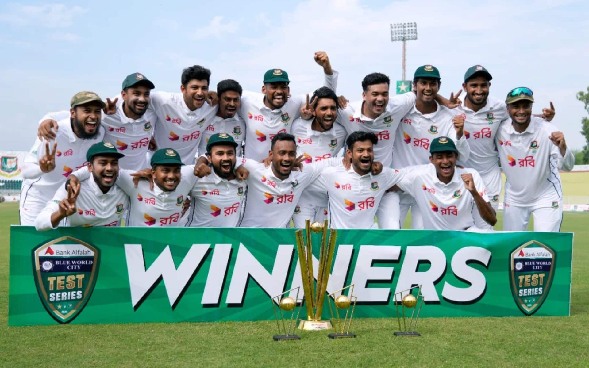 Bangladesh players celebrating series win over Pakistan (x.com)