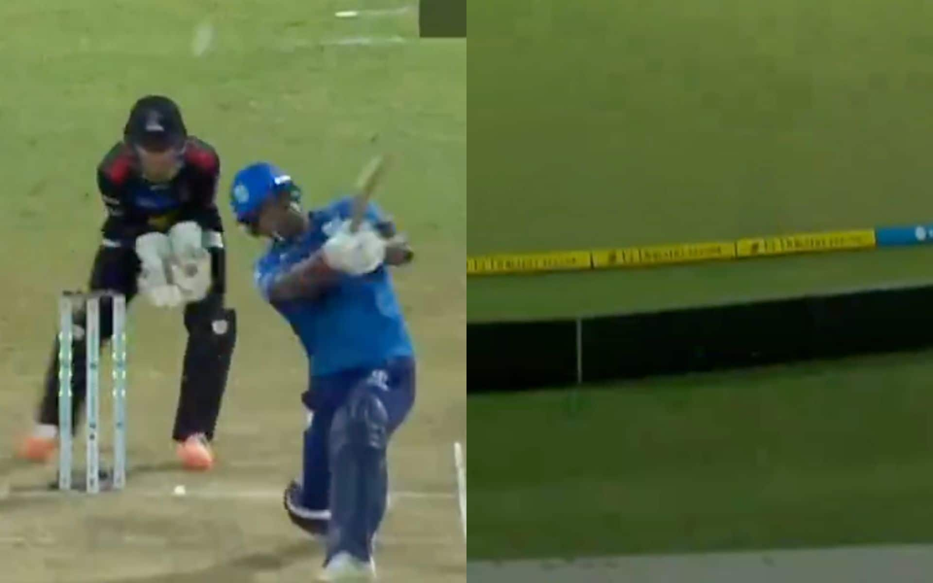 Johnson Charles muscled a six against Chris Green in CPL 2024 [X]