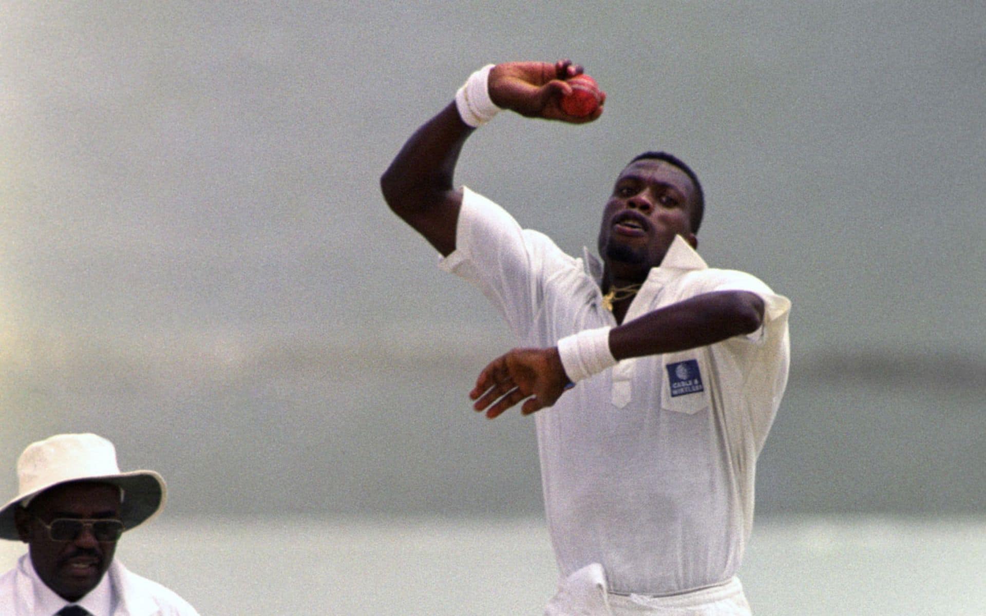 Curtly Ambrose playing Test cricket for West Indies [X]