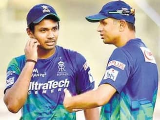 An old picture of Sanju Samson and Rahul Dravid (X.com)