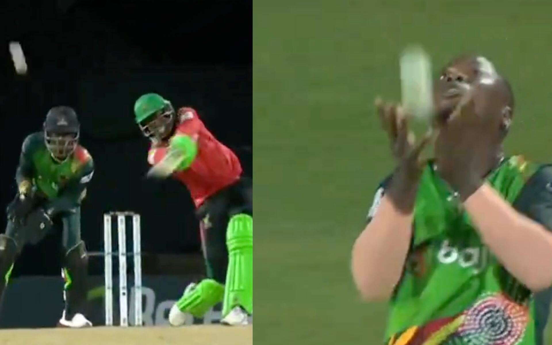 Kevin Sinclair was dismissed by Kyle Mayers in CPL 2024 [X]