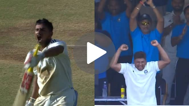 [Watch] Sarfaraz Khan Celebrates Brother Musheer's Valiant Duleep Trophy Ton Vs Shubman Gill's India A