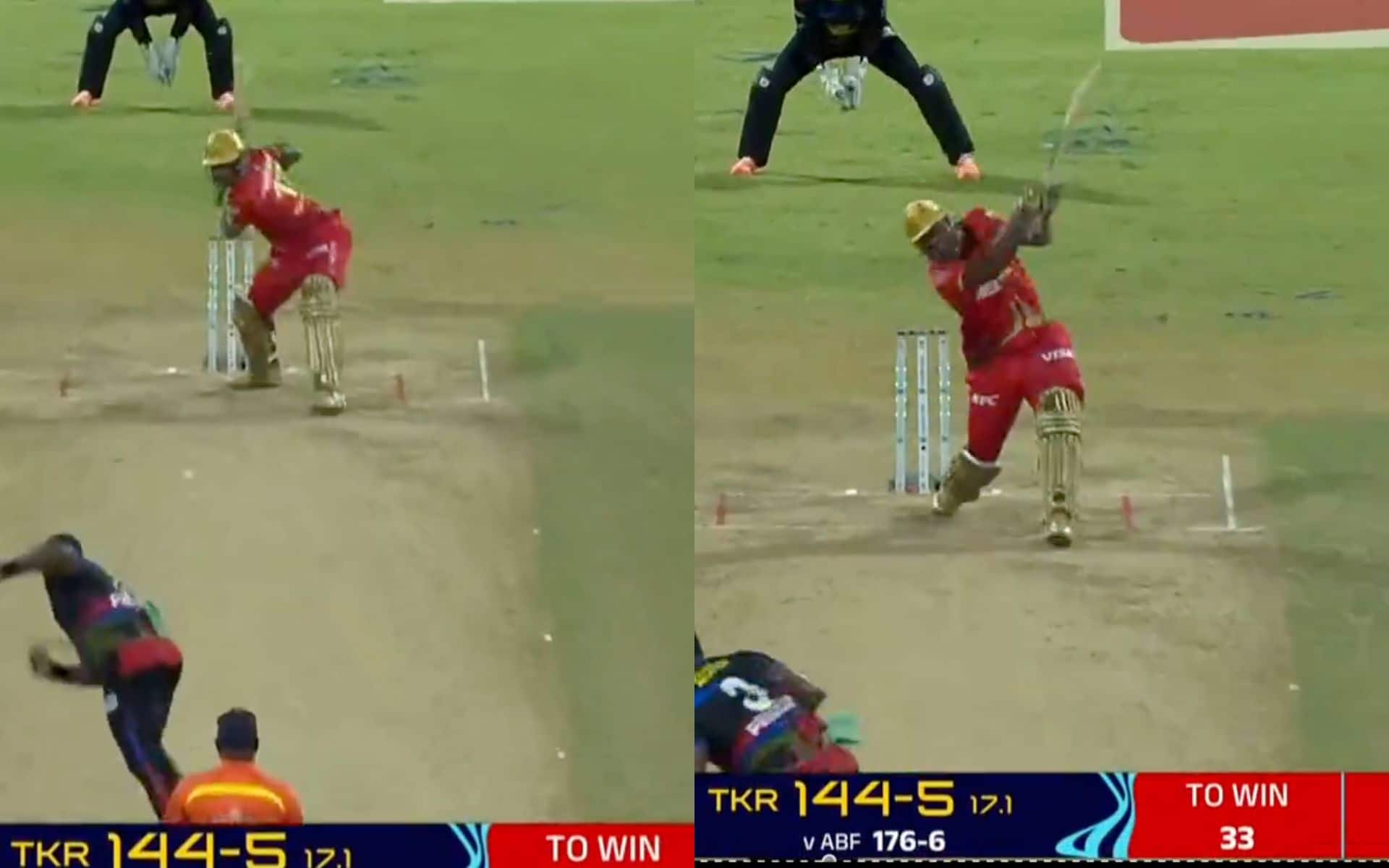 Andre Russell explosive shot (X)
