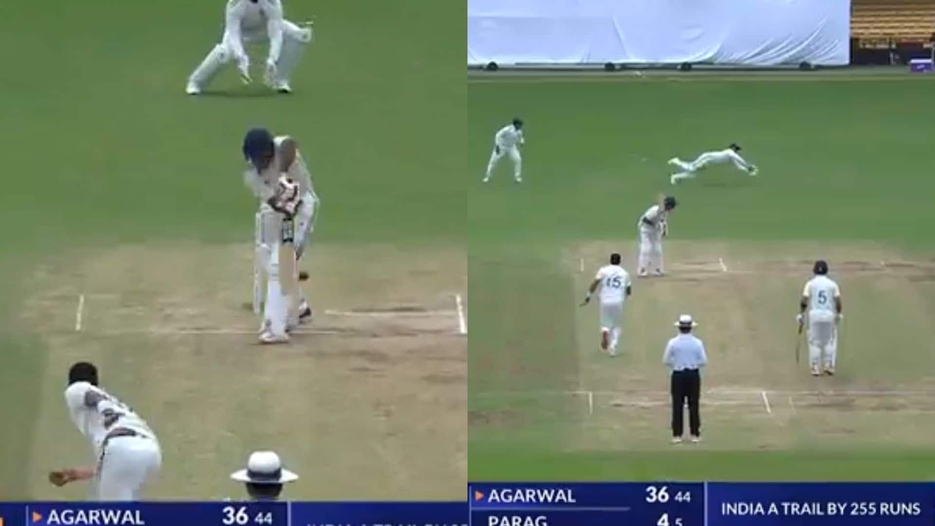 Pant's stunning catch to dismiss Agarwal in Duleep Trophy [X]