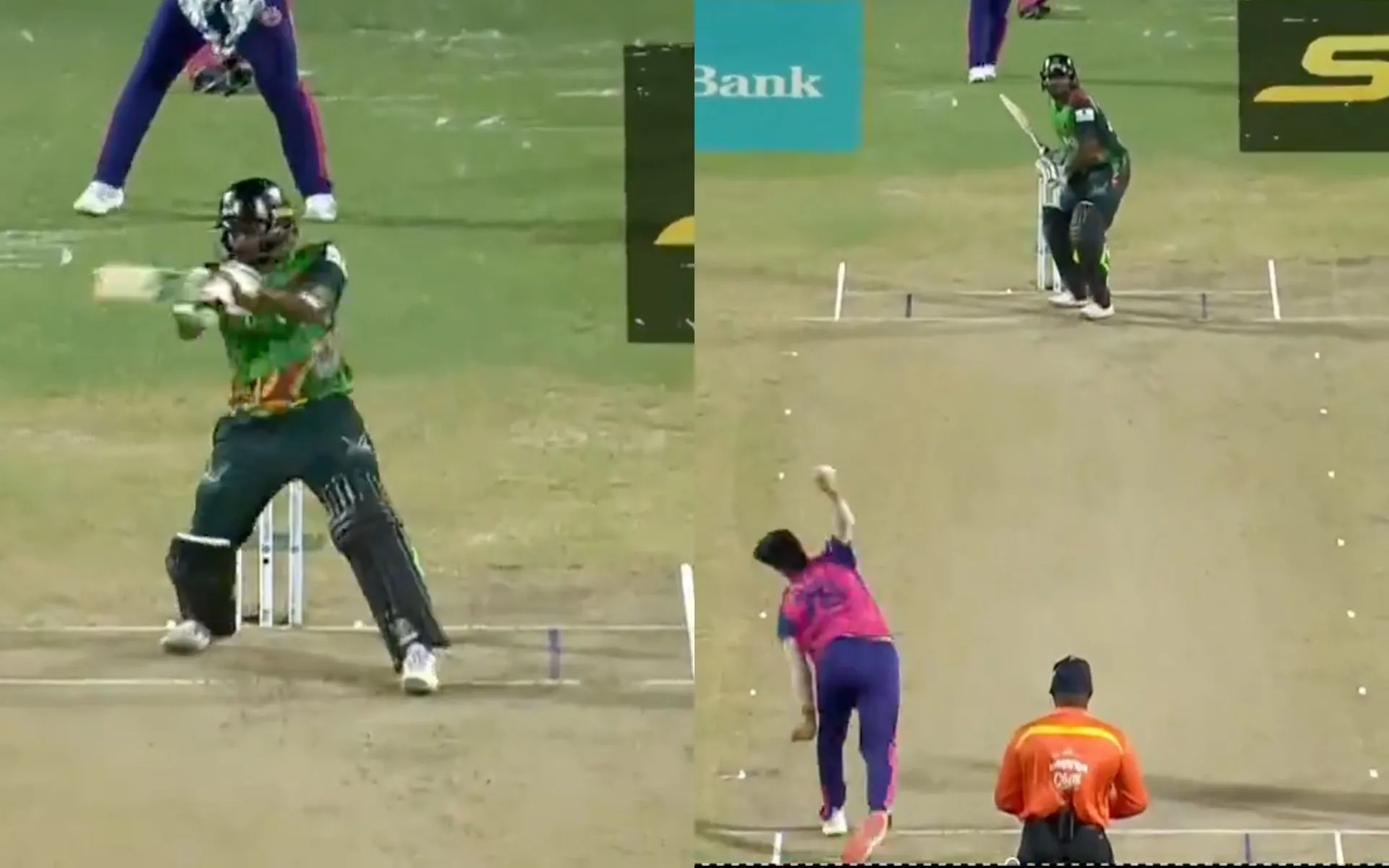 Wanindu Hasaranga's explosive shot (X)