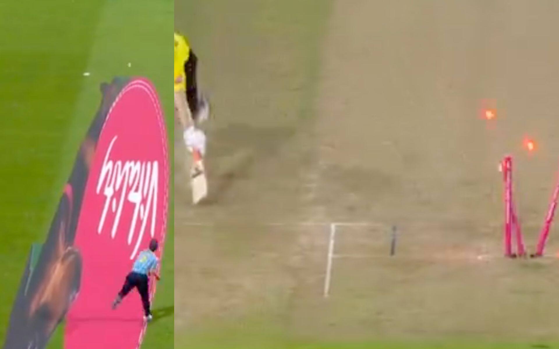 George Garton made an unbelievable throw in the fourth quarter final of T20 Blast 2024 [X]