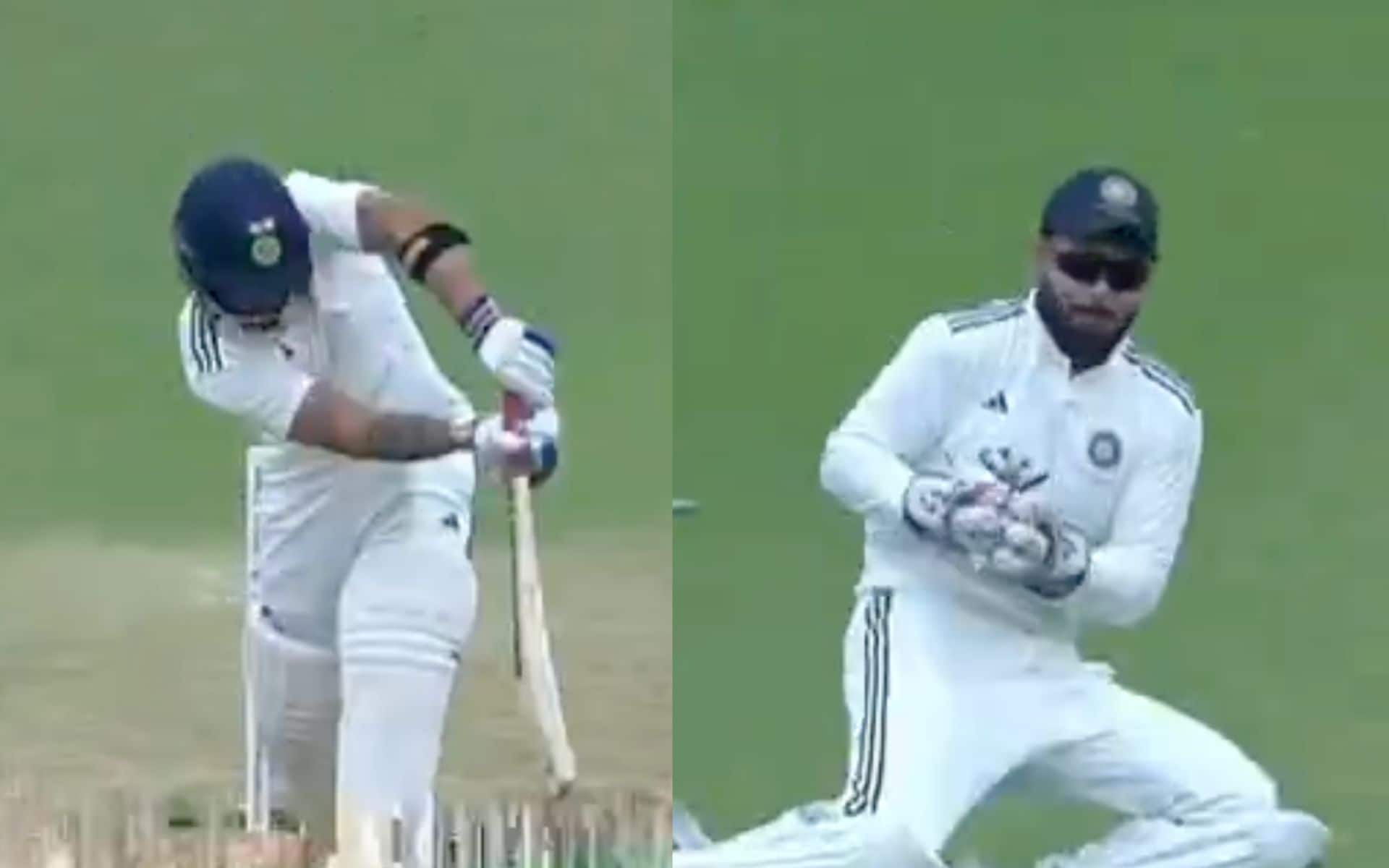 Riyan Parag was caught by Rishabh Pant in Duleep Trophy 2024 [X]