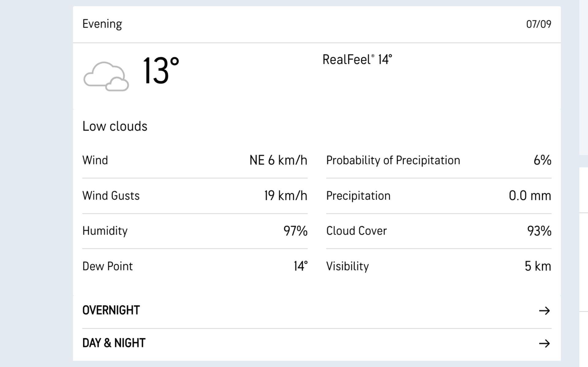 ऑस्ट्रेलिया बनाम स्कॉटलैंड के लिए मौसम की रिपोर्ट (Accuweather.com)