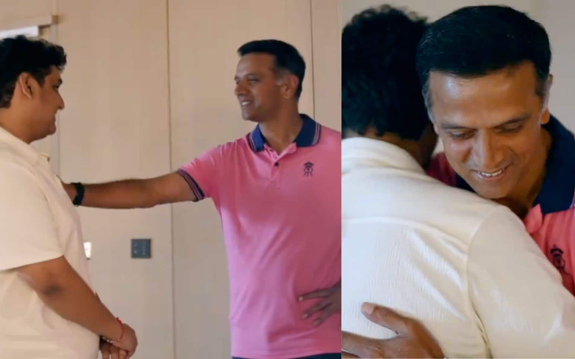 Rahul Dravid greets his super fan at RR office (X.com)