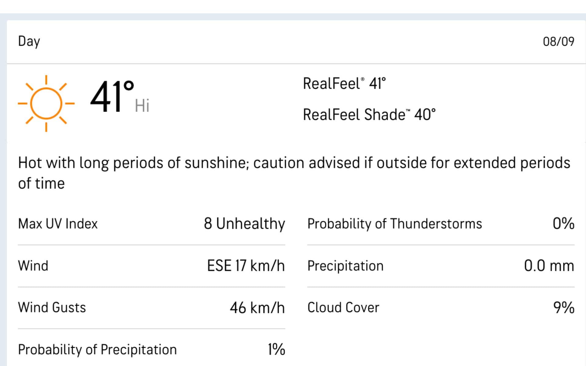 Weather Report Of Warner Park Stadium [Accuweather.com]