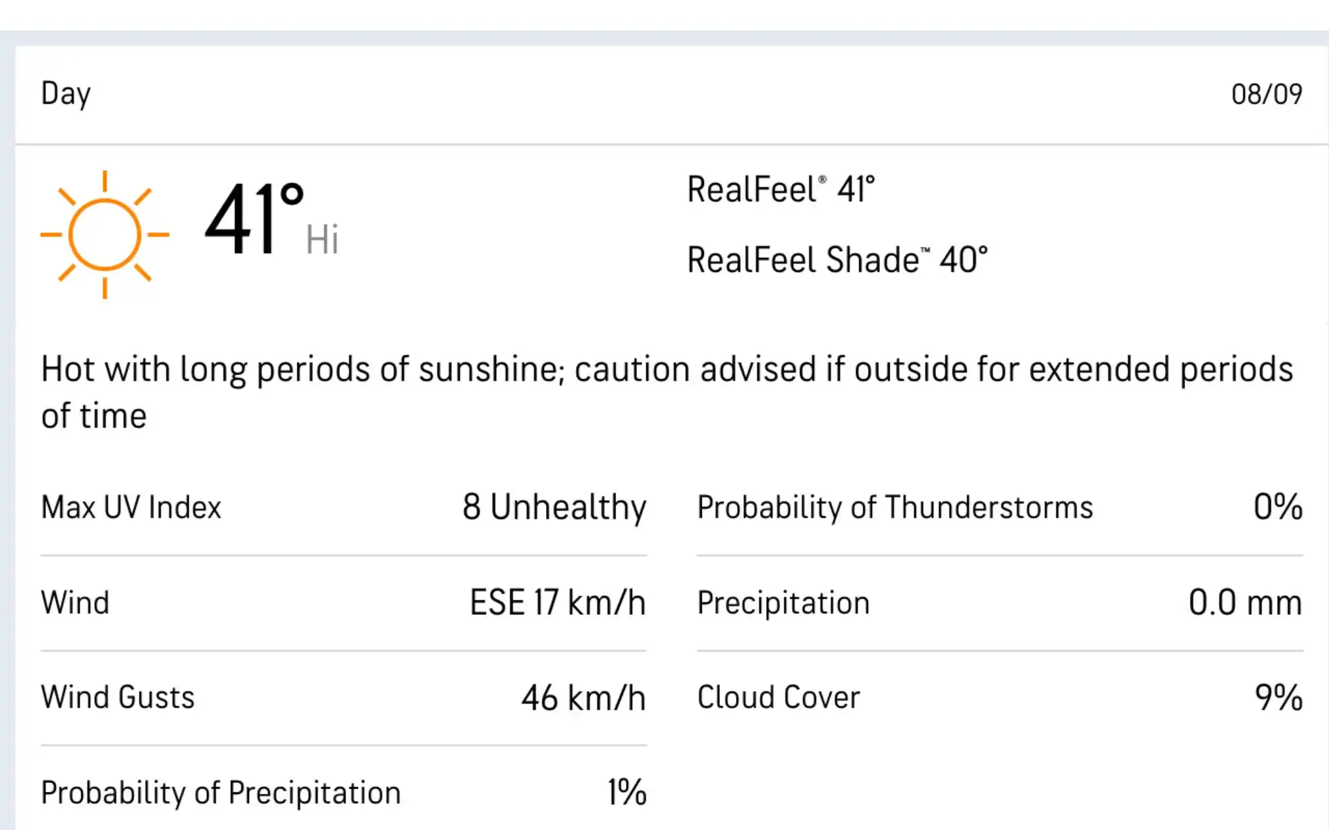 Weather Report Of Warner Park Stadium [Accuweather.com]