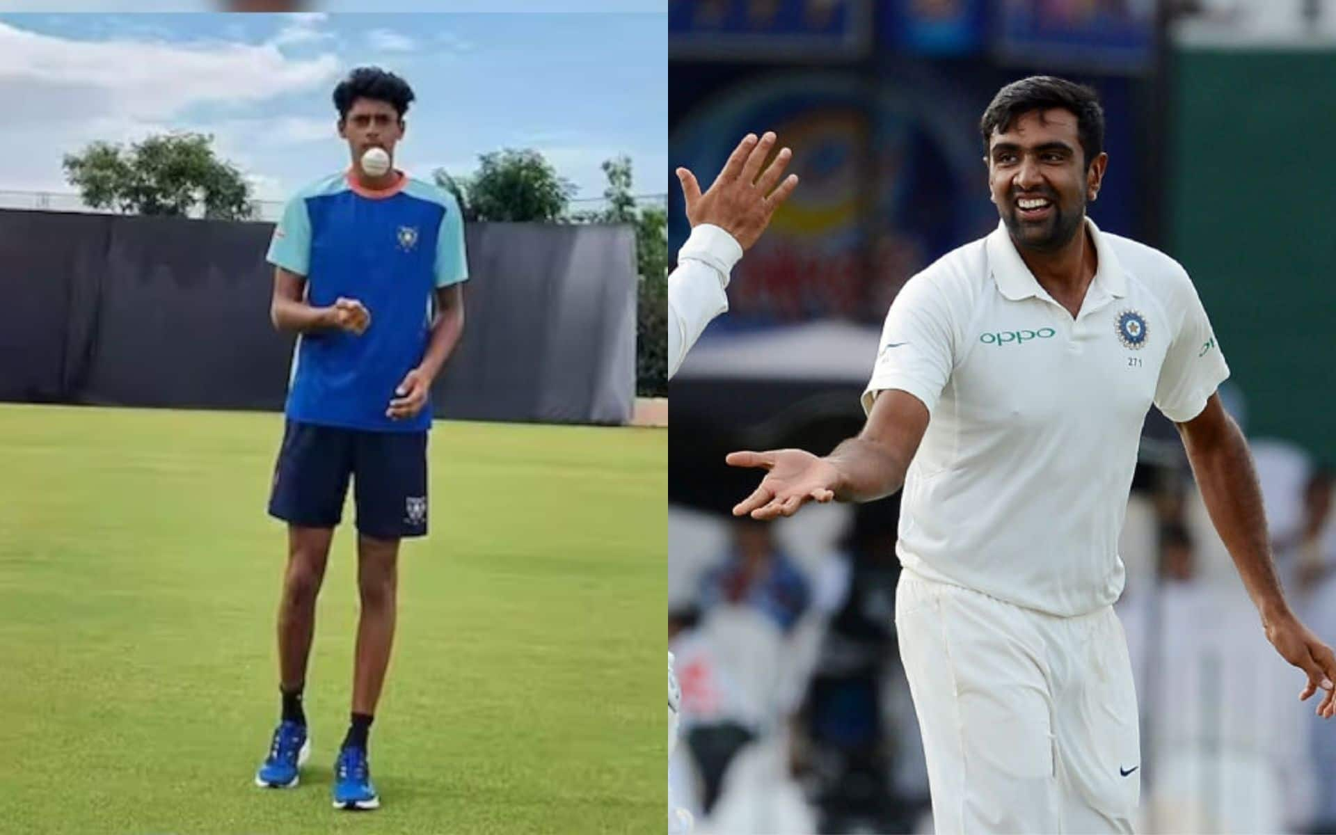 Himanshu Singh resembles Ashwin's bowling style (X)