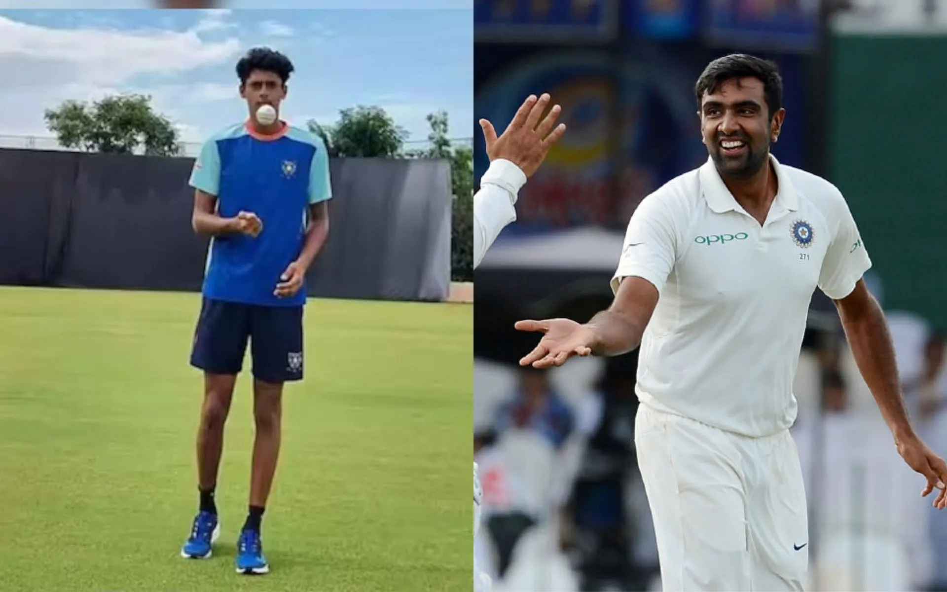 Himanshu Singh resembles Ashwin's bowling style (X)