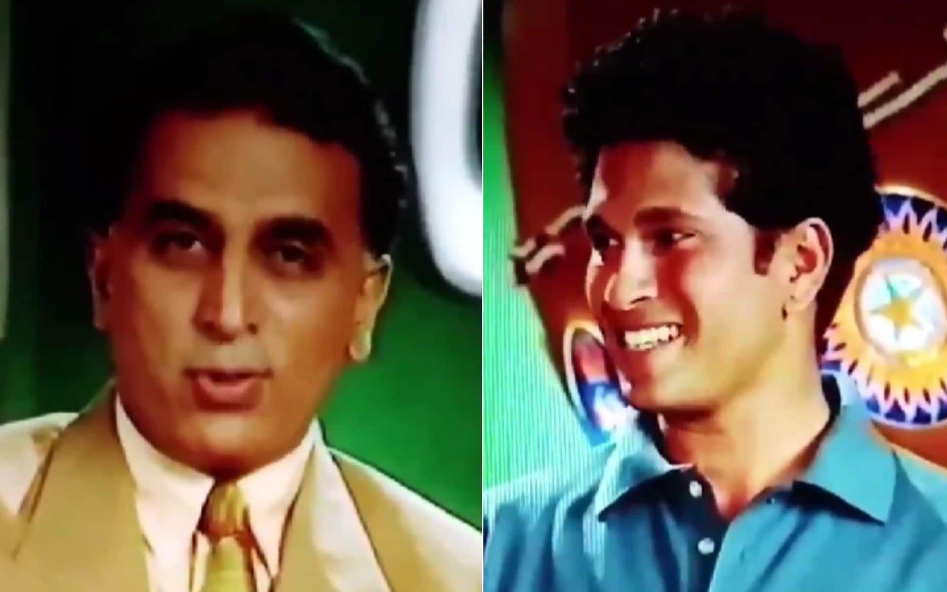 Sunil Gavaskar's playful warning to a young Sachin Tendulkar goes viral (X)