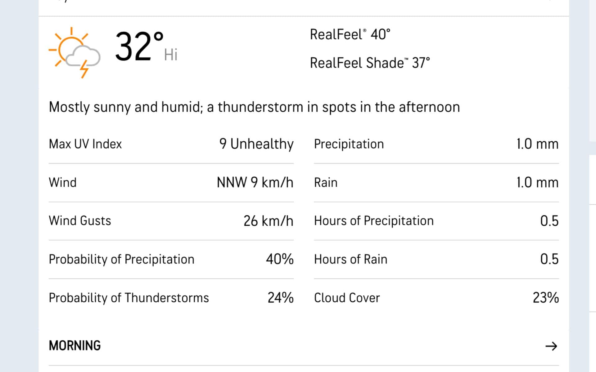 Weather Report (accuweather.com)