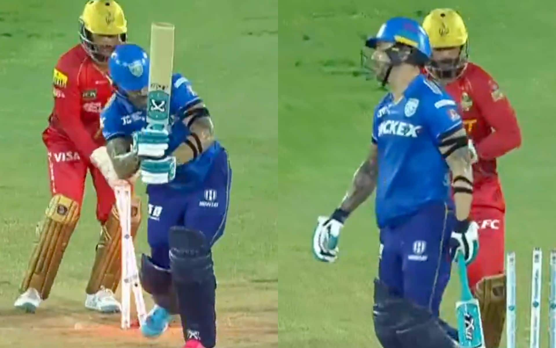 Faf du Plessis was bowled by a great delivery in the 12th match of CPL 2024 [X]