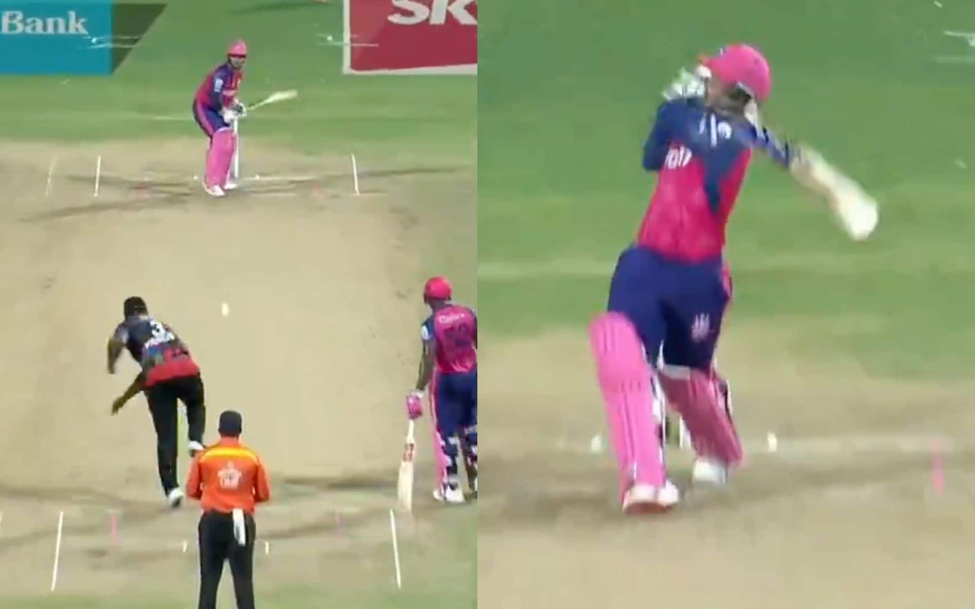 Quinton de Kock smashes a massive six (X)