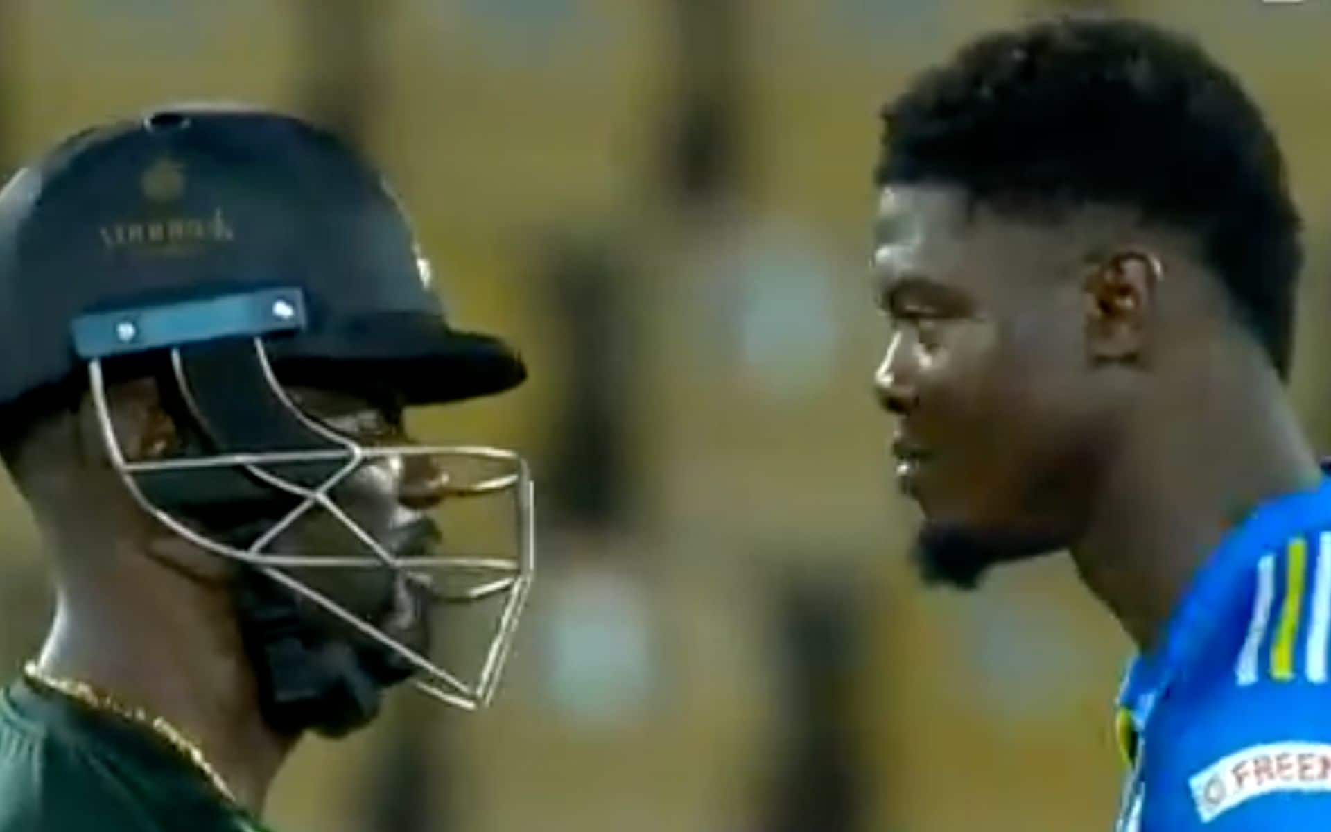 Alzarri Joseph had a stare down contest with Andre Fletcher in CPL 2024 [X]