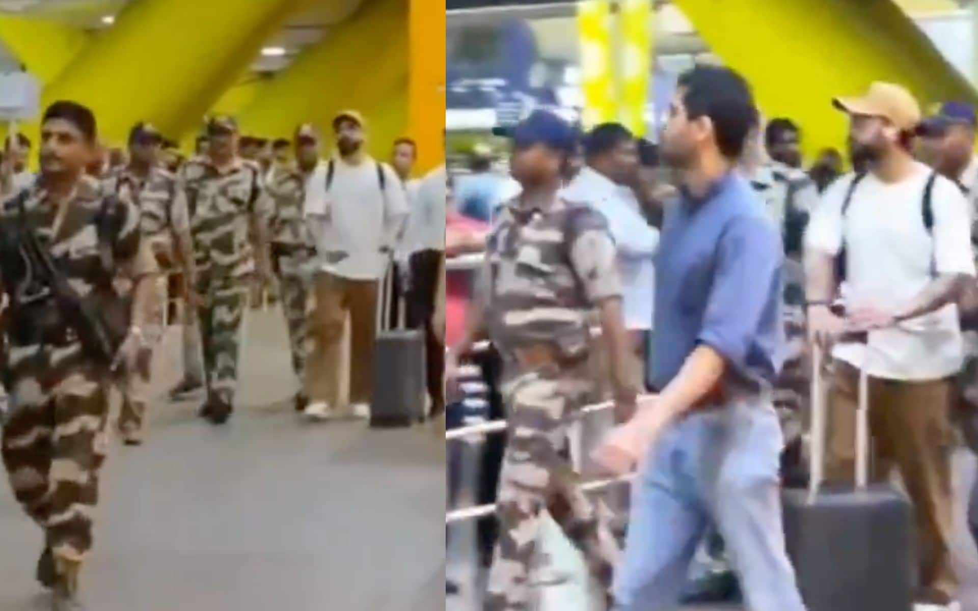 Virat Kohli at the Chennai airport (X.com)