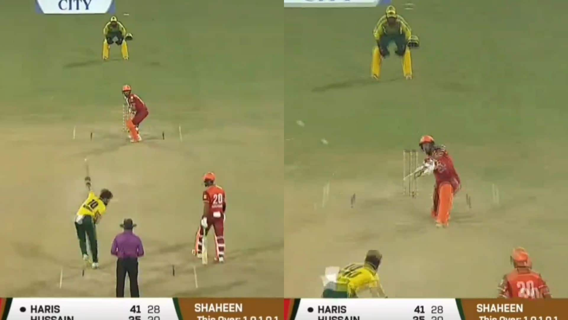 Haris hit Shaheen for an audacious six [X]