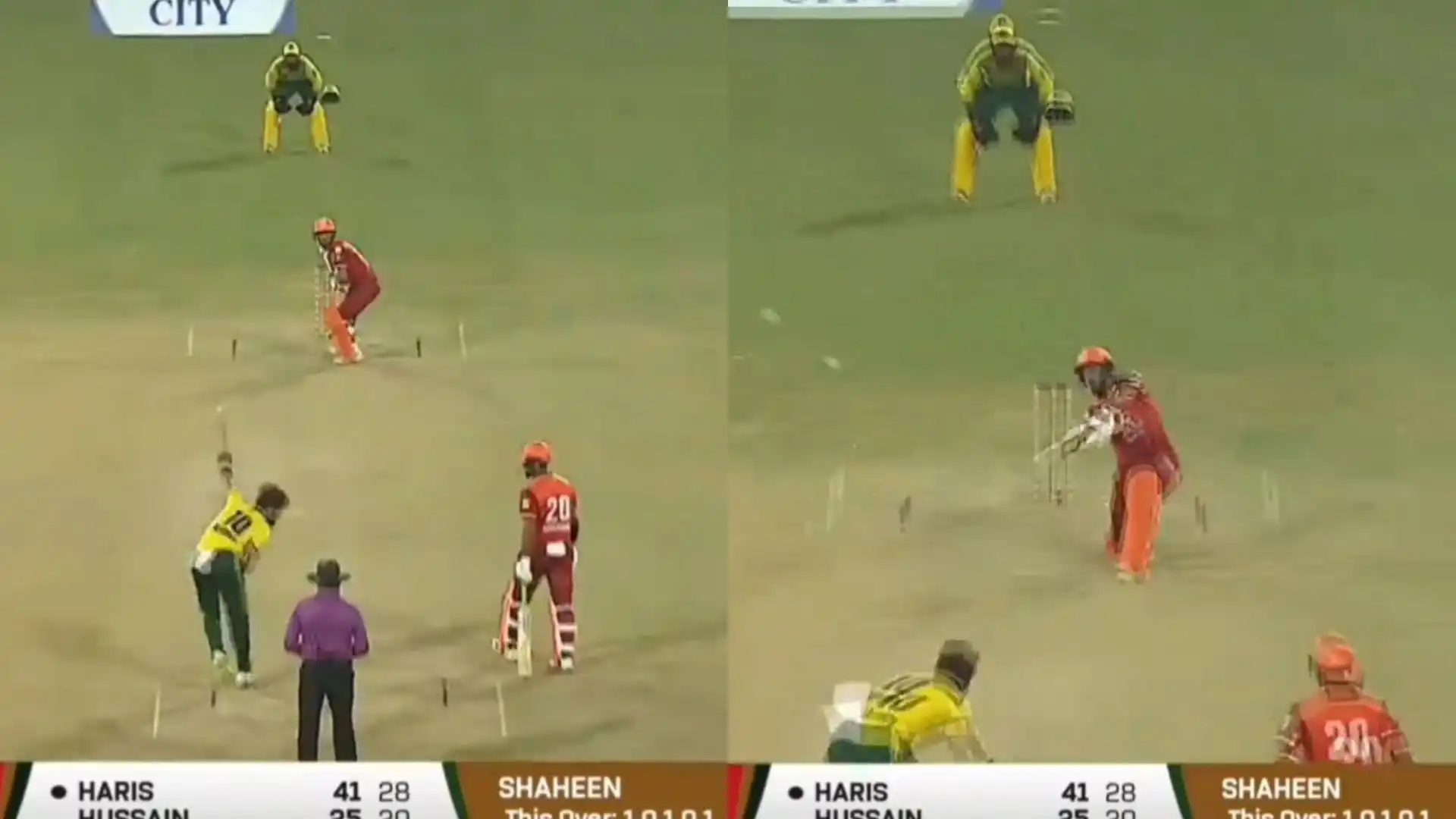 Haris hit Shaheen for an audacious six [X]