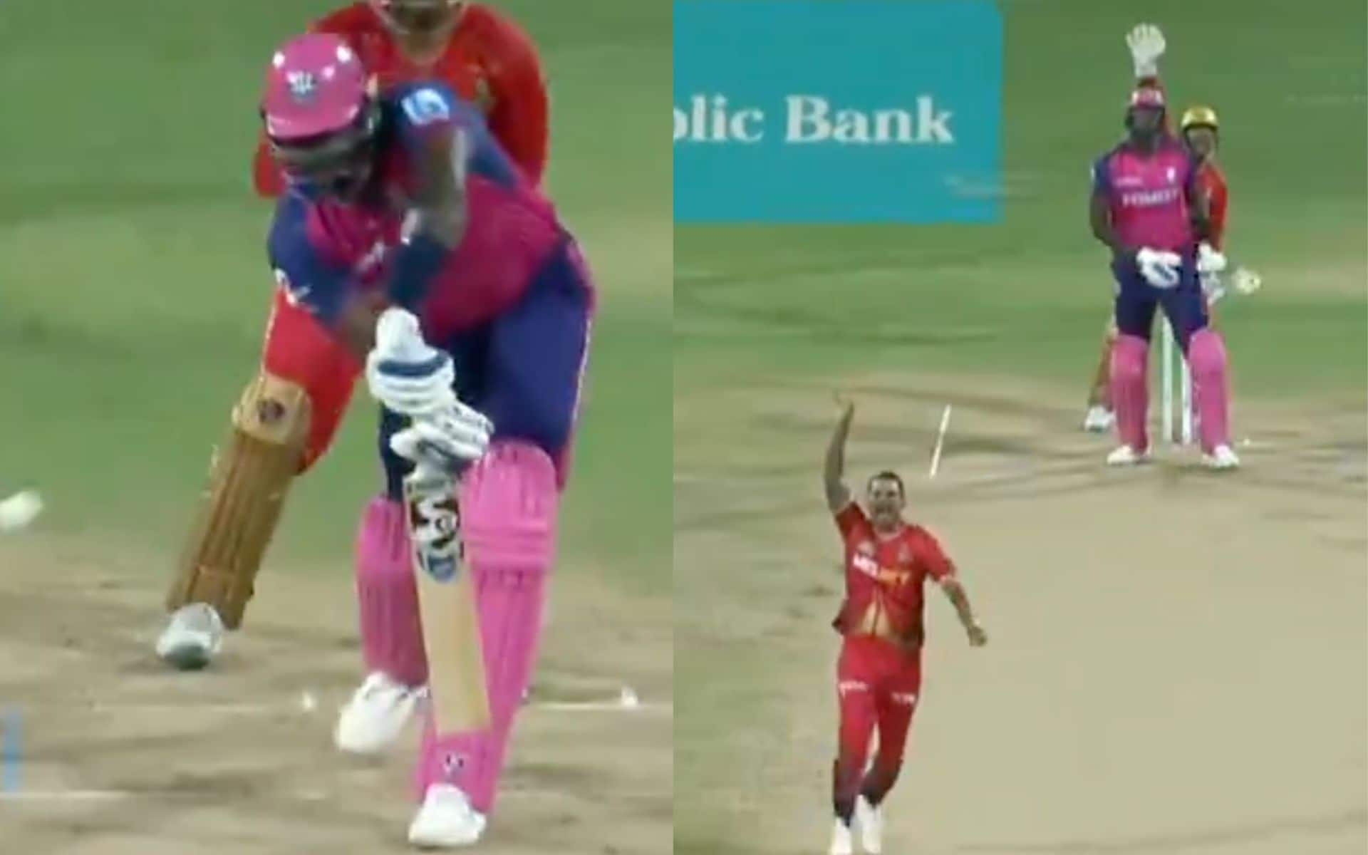 Narine traps Jason Holder in the 15th match of CPL 2024 (X.com)