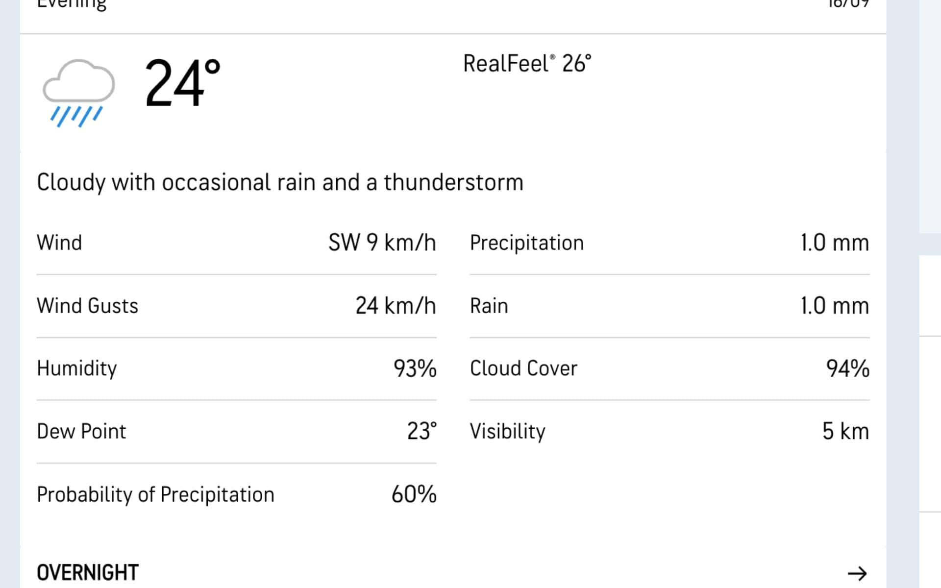 SLK Vs ABF: Weather Report (accuweather)