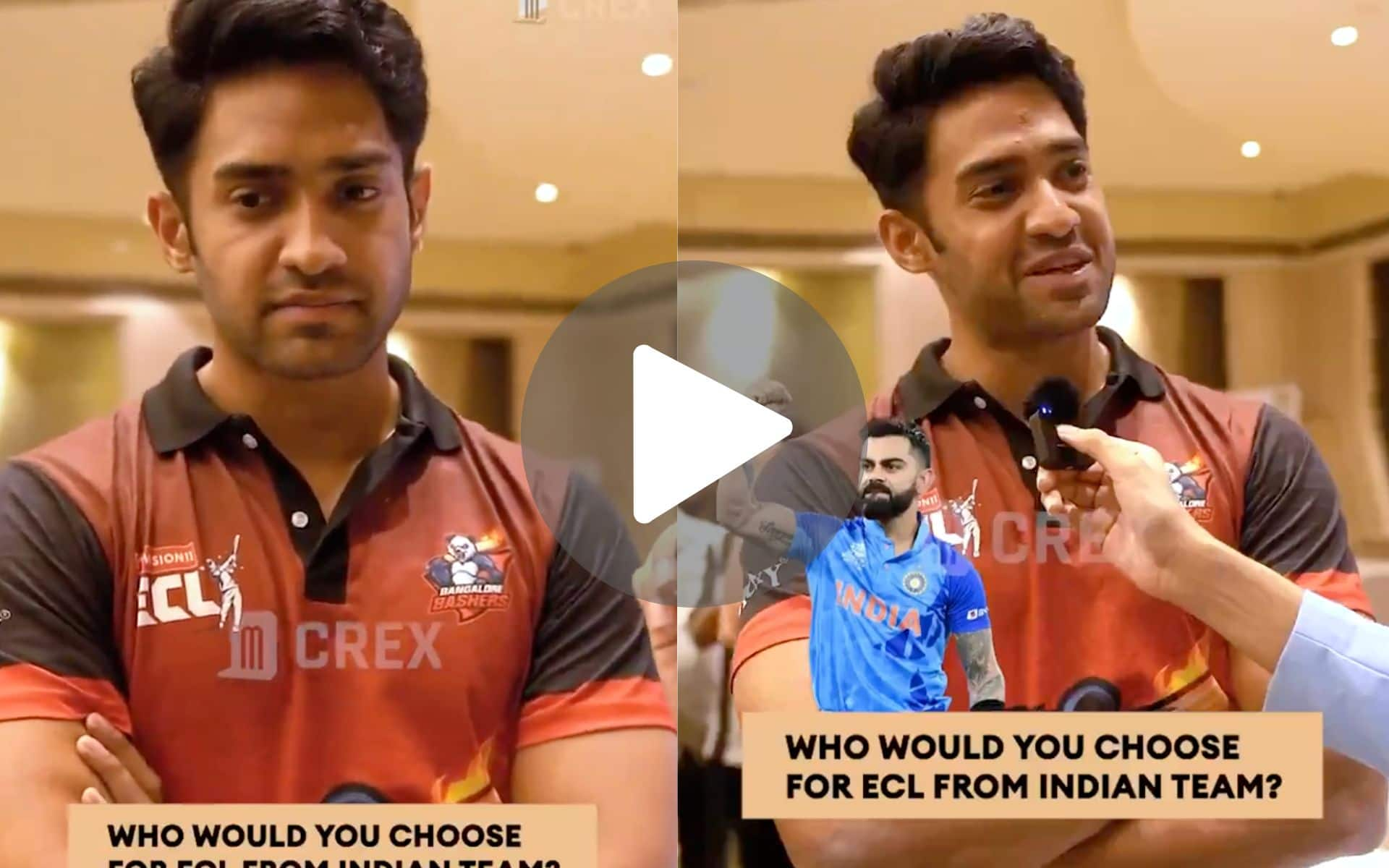 Not Virat Kohli or Rohit Sharma; Thugesh Picks Another India Star For His Team In ECL 2024- Watch 