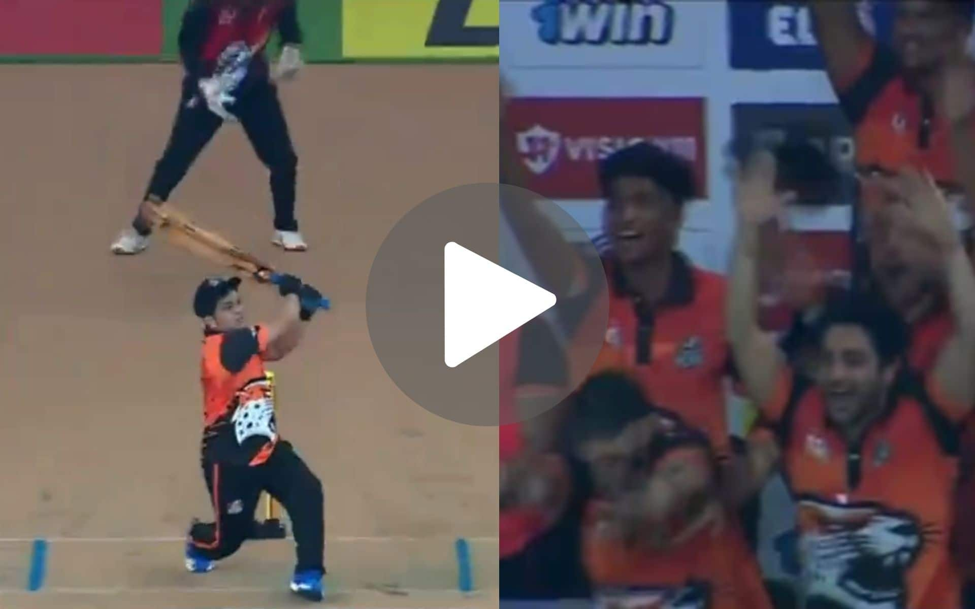 [Watch] Harsh Beniwal Bows Down To Rahul Bisht, Ankit Nagar's 30 Sixes Blitzkrieg In ECL 2024