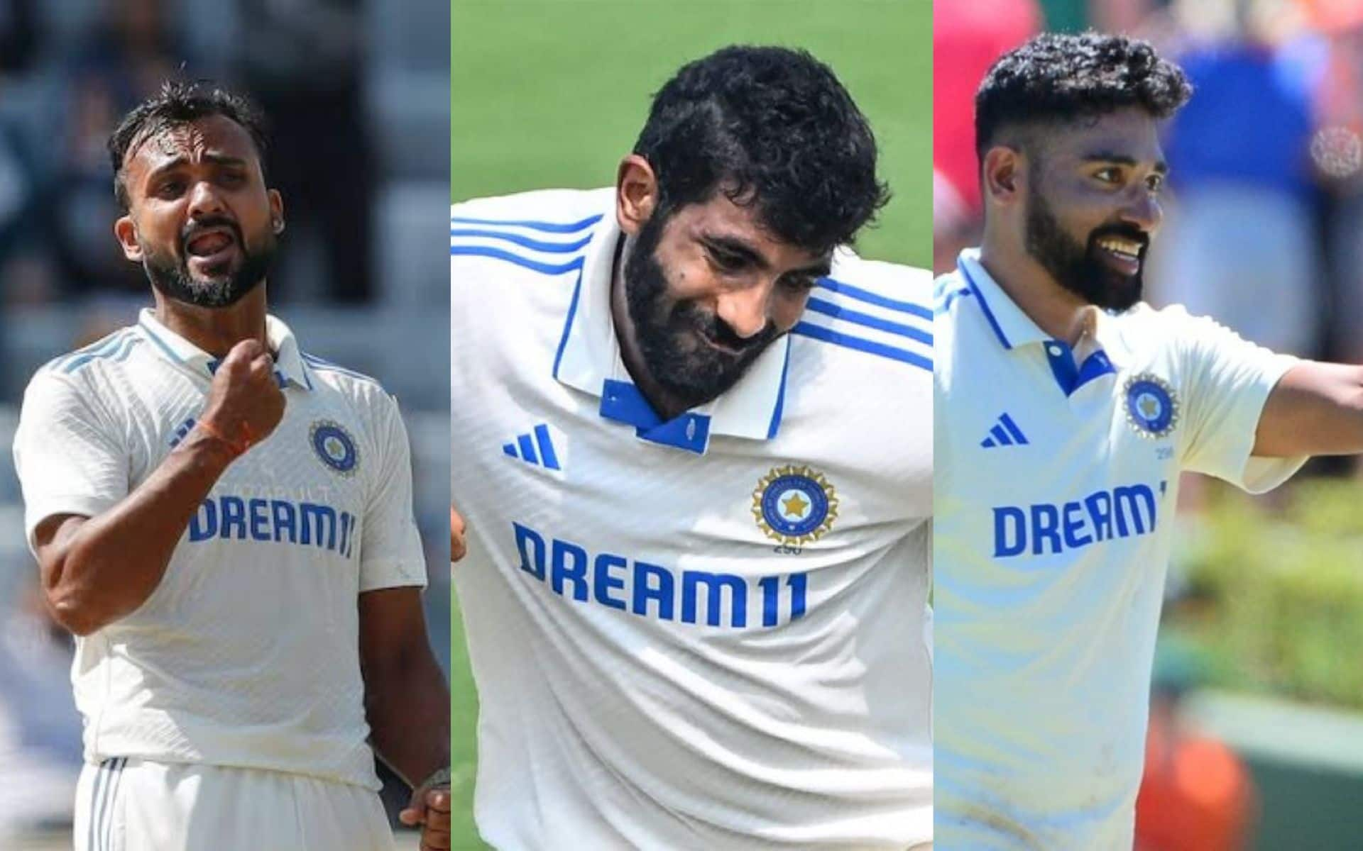 Akash Deep, Jasprit Bumrah, Mohammad Siraj [X]