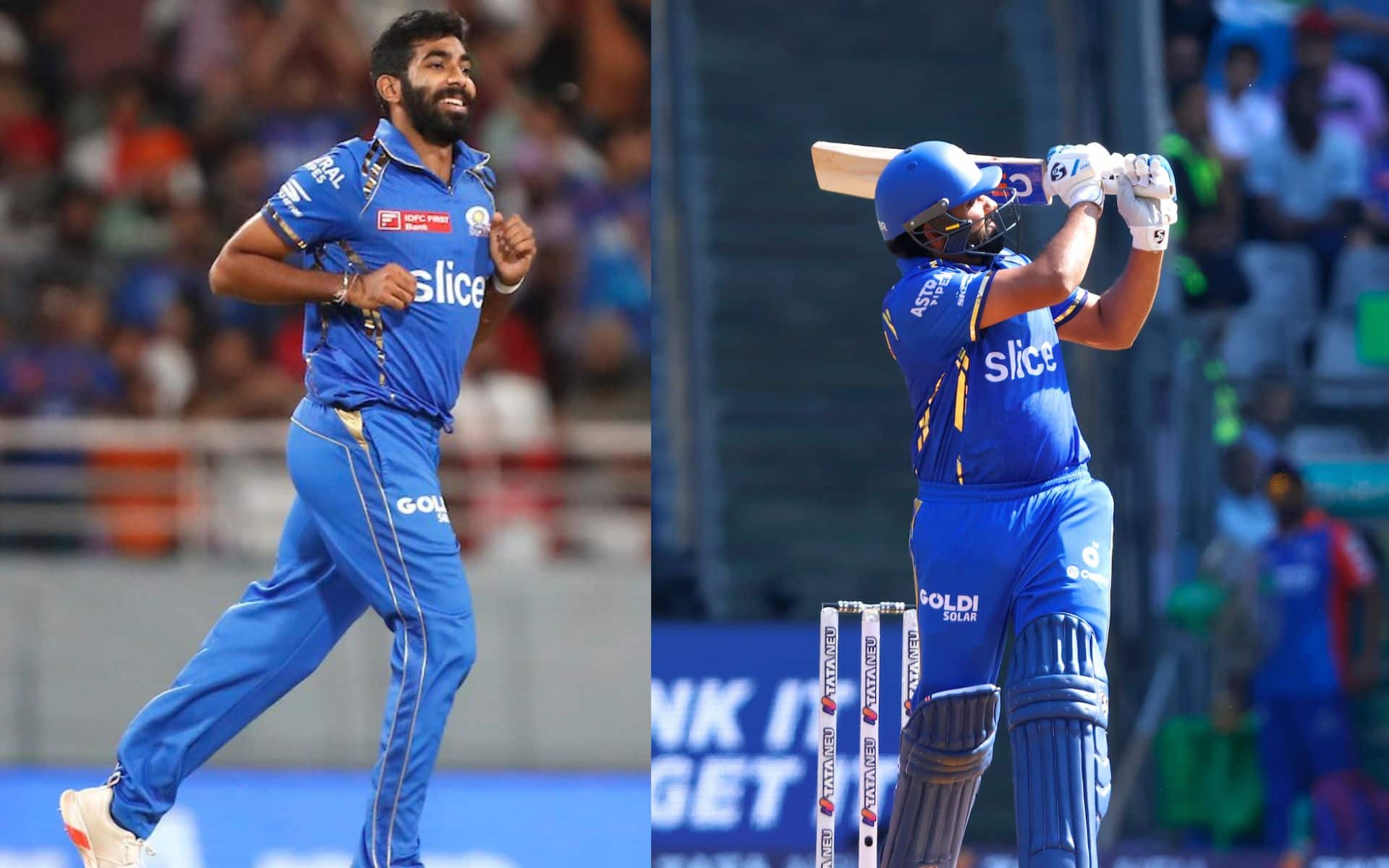 Jasprit Bumrah (L) and Rohit Sharma (R) [X.com]