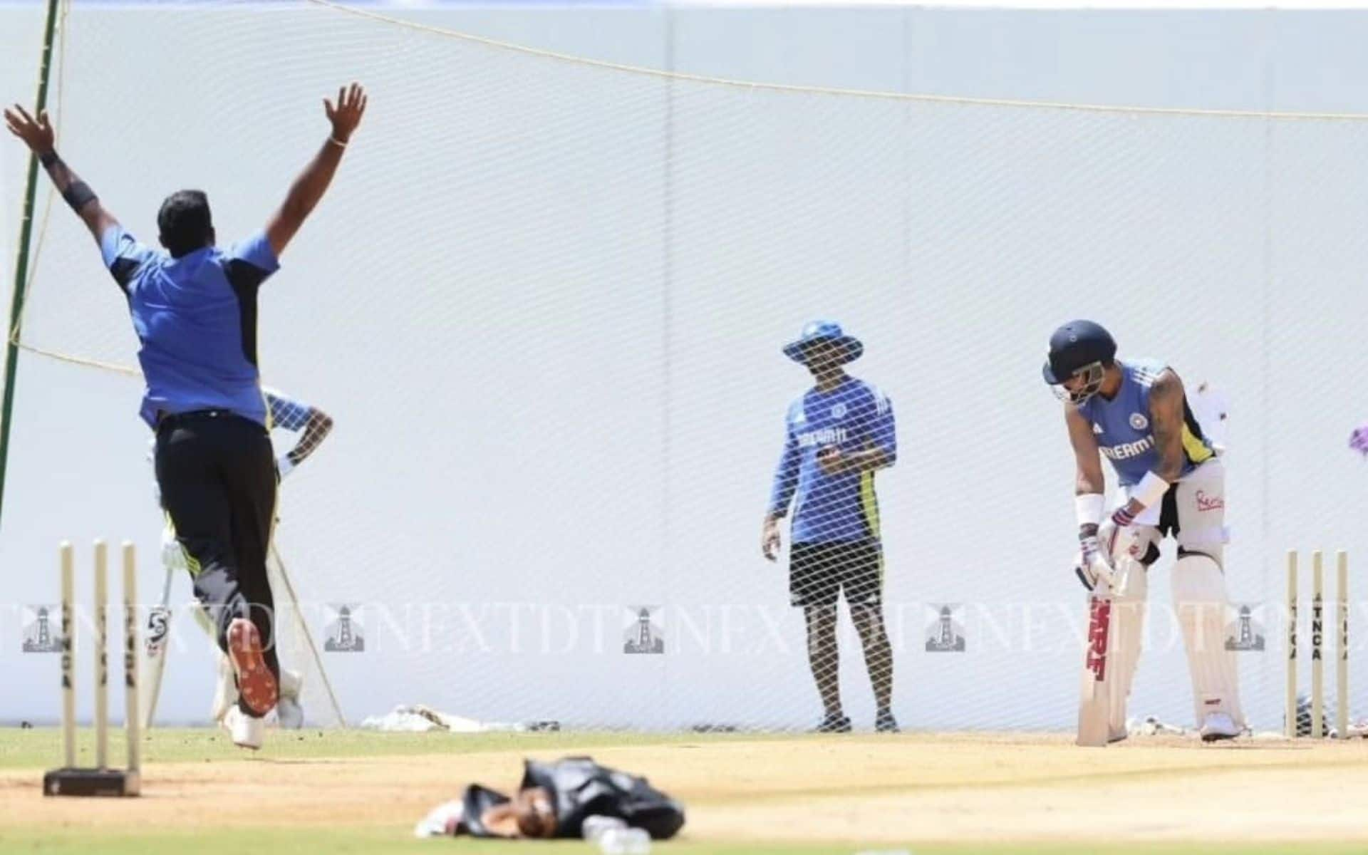 Virat Kohli practising against Bumrah in nets [X.com]