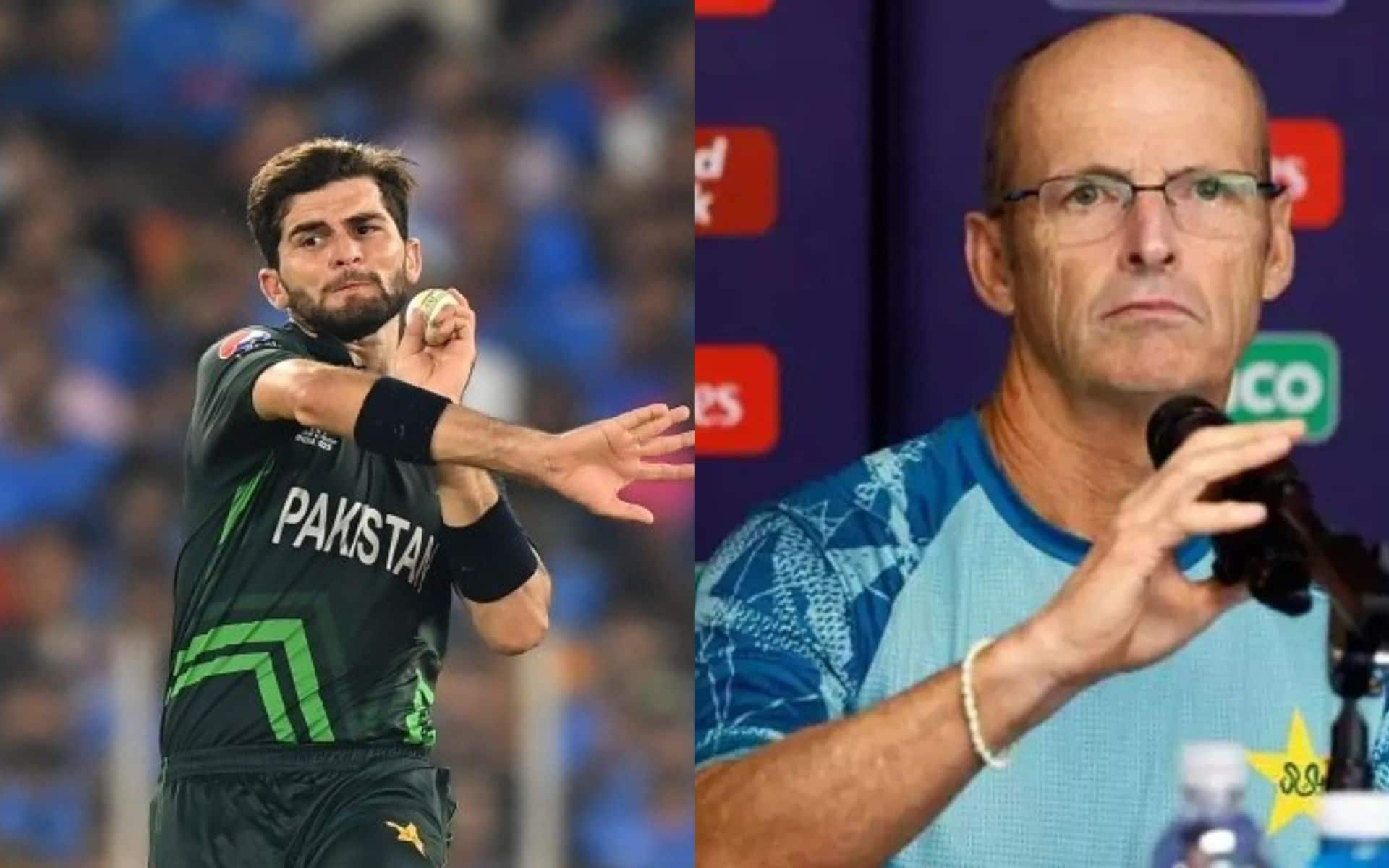 Pakistan’s premier fast bowler Shaheen Afridi and Gary Kirsten [X.com]