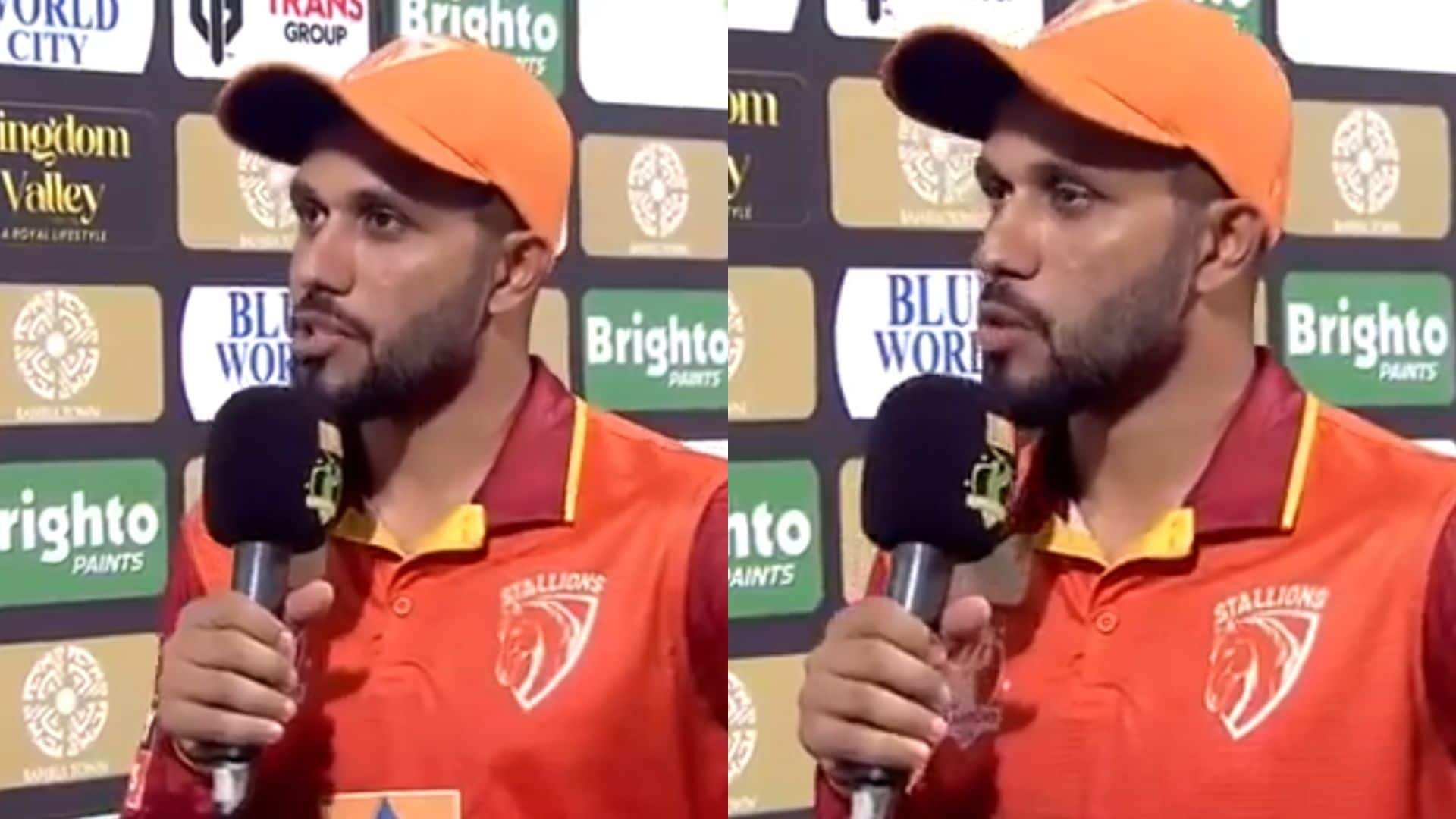 Mohammad Haris speaking in post-match presentation [X]