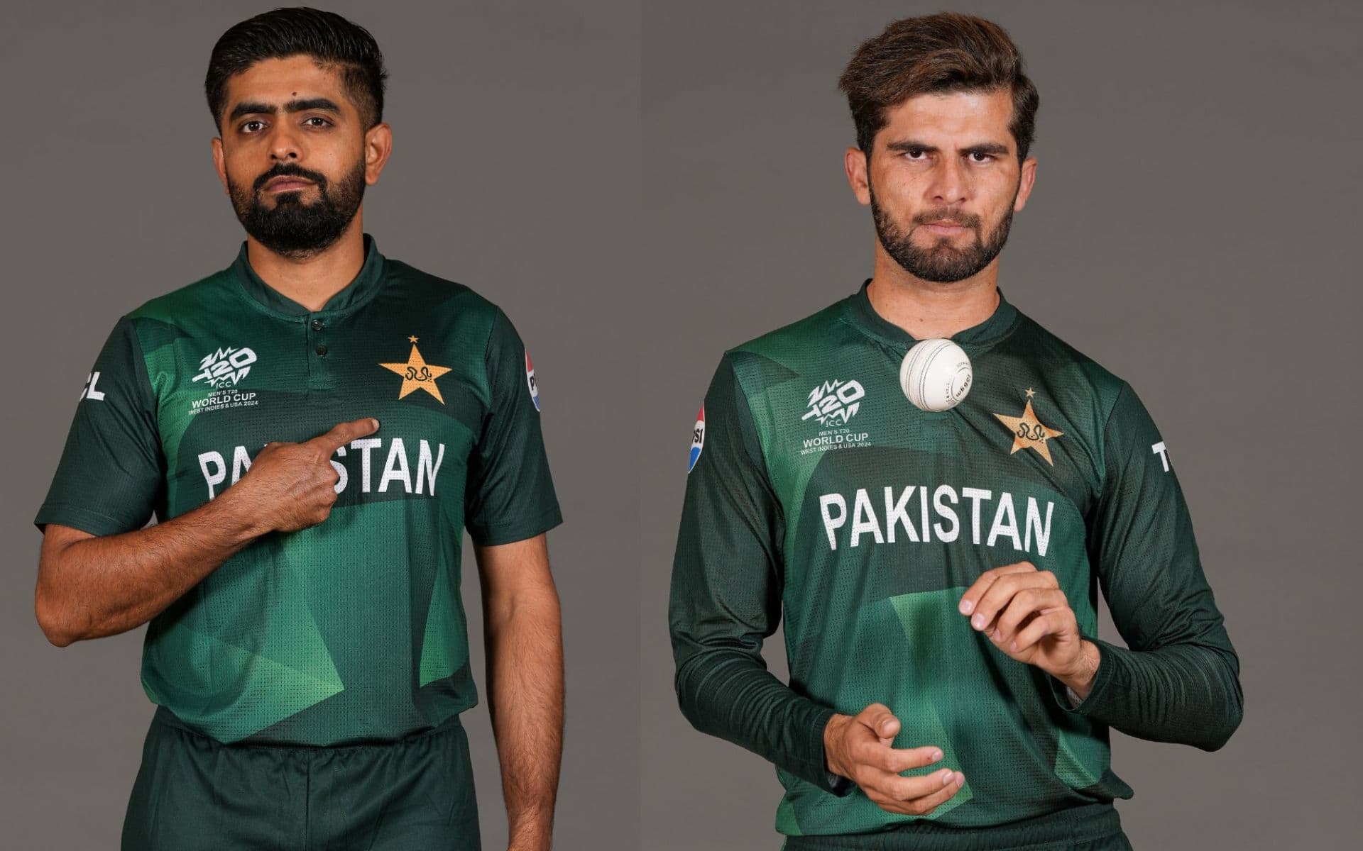 Babar Azam and Shaheen Afridi in Pakistan's jersey (X.com)