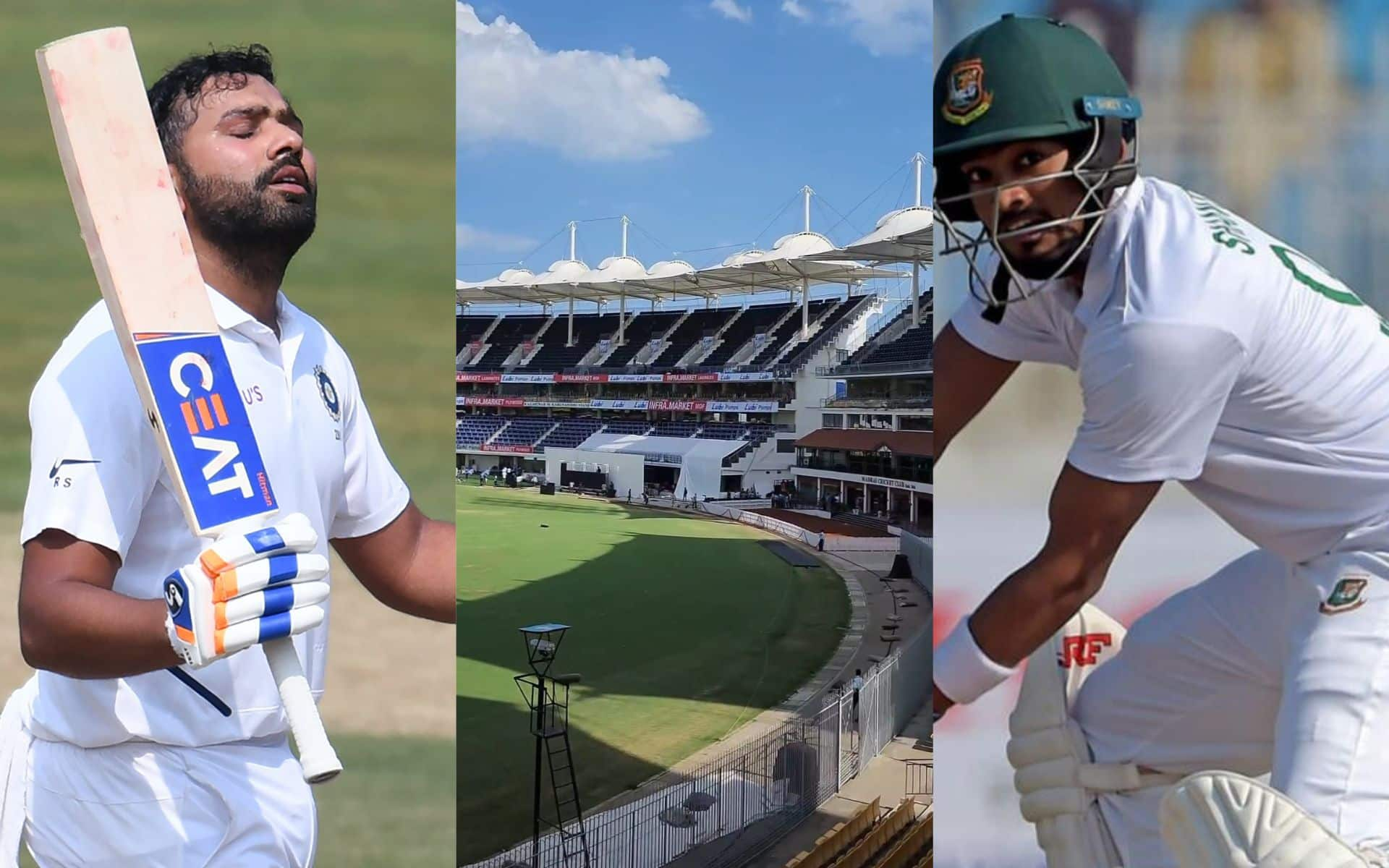 Rohit Sharma, MA Chidambaram Stadium, Najmul Hossain Shanto [X]