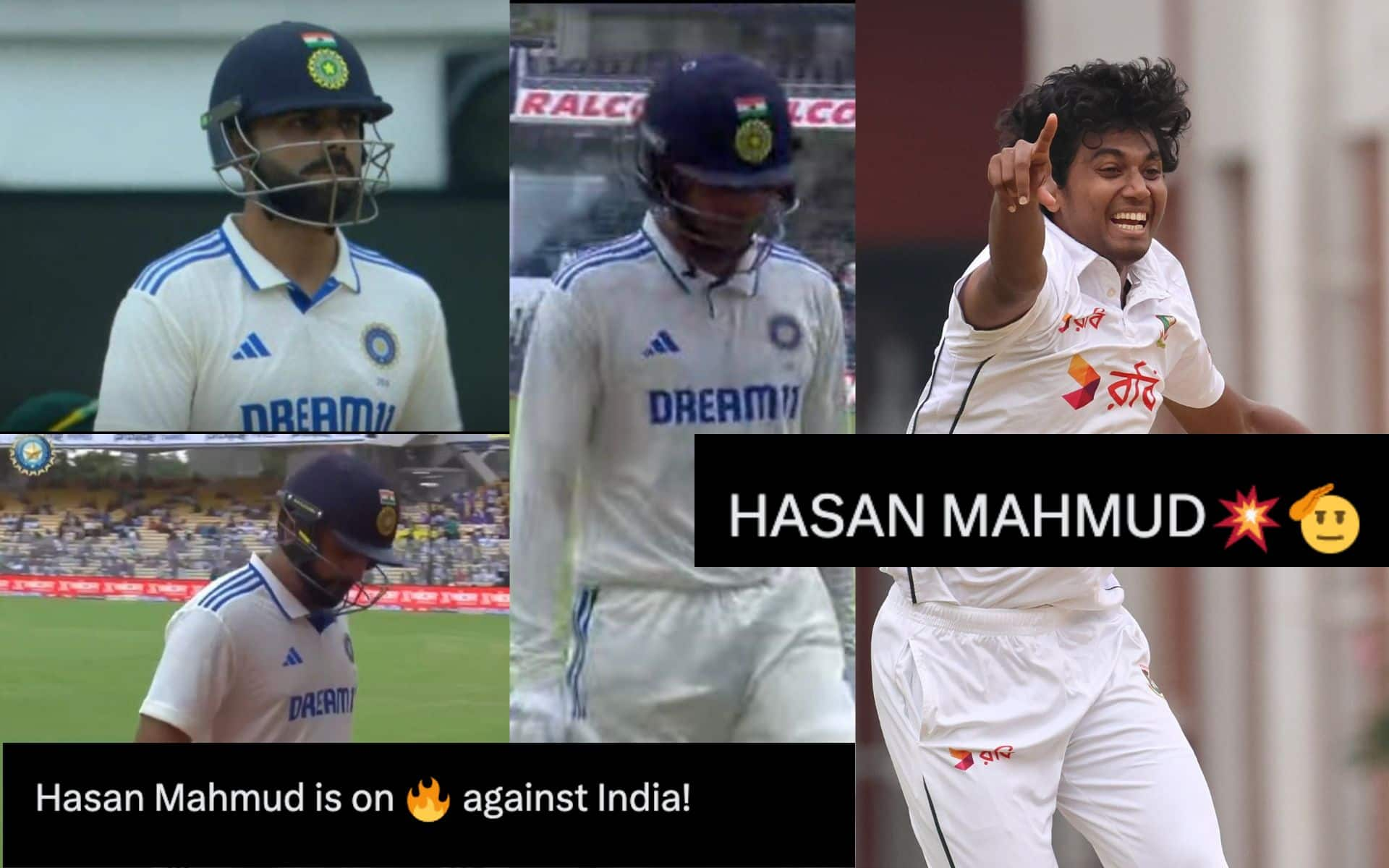 Hasan Mahmud picked up the top three of India in the first Test [X]