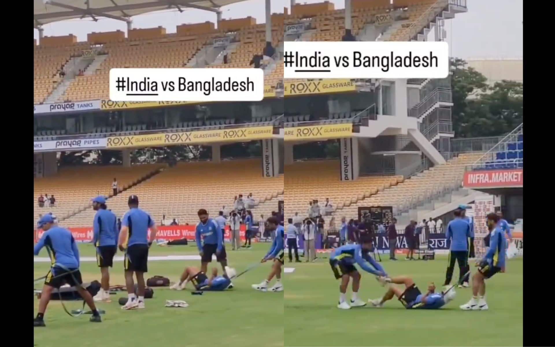 Virat Kohli and Rishabh Pant during practice session (X)