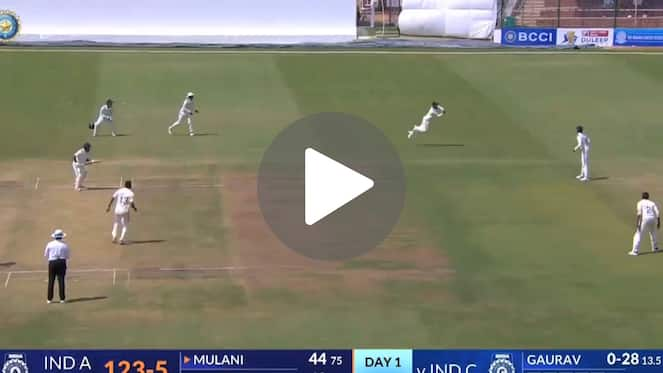 [Watch] RCB Ace Rajat Patidar's Flying Catch Sends MI Star Packing In Duleep Trophy