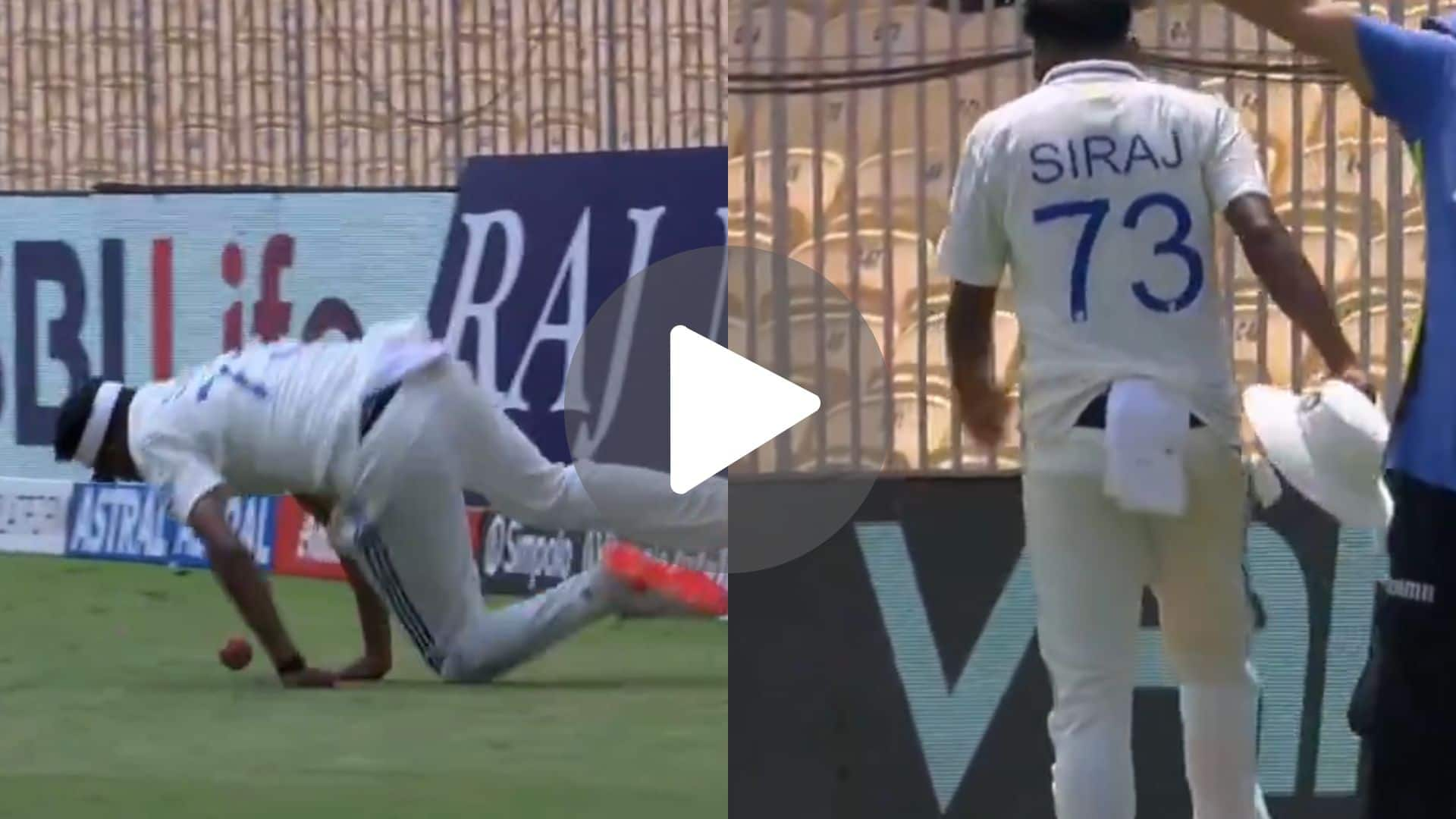 Siraj picked up an injury while fielding [X]