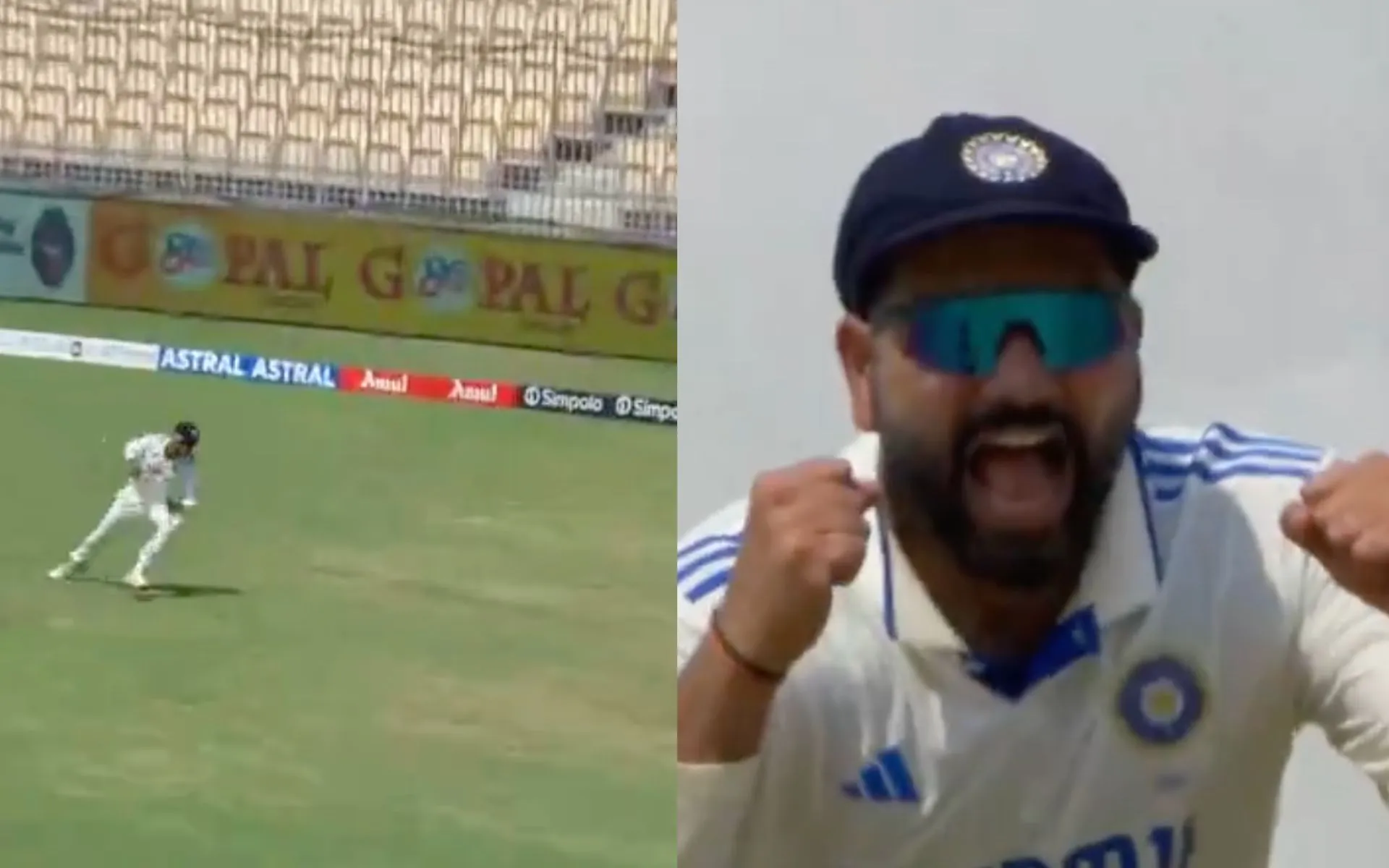 Rohit looked pumped after the wicket of Litton Das (X.com)