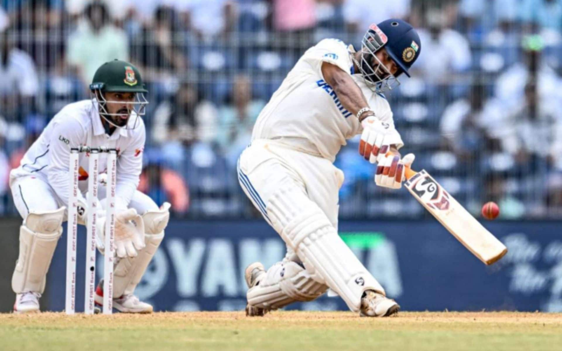 Rishabh Pant scored his 6th Test hundred (X)