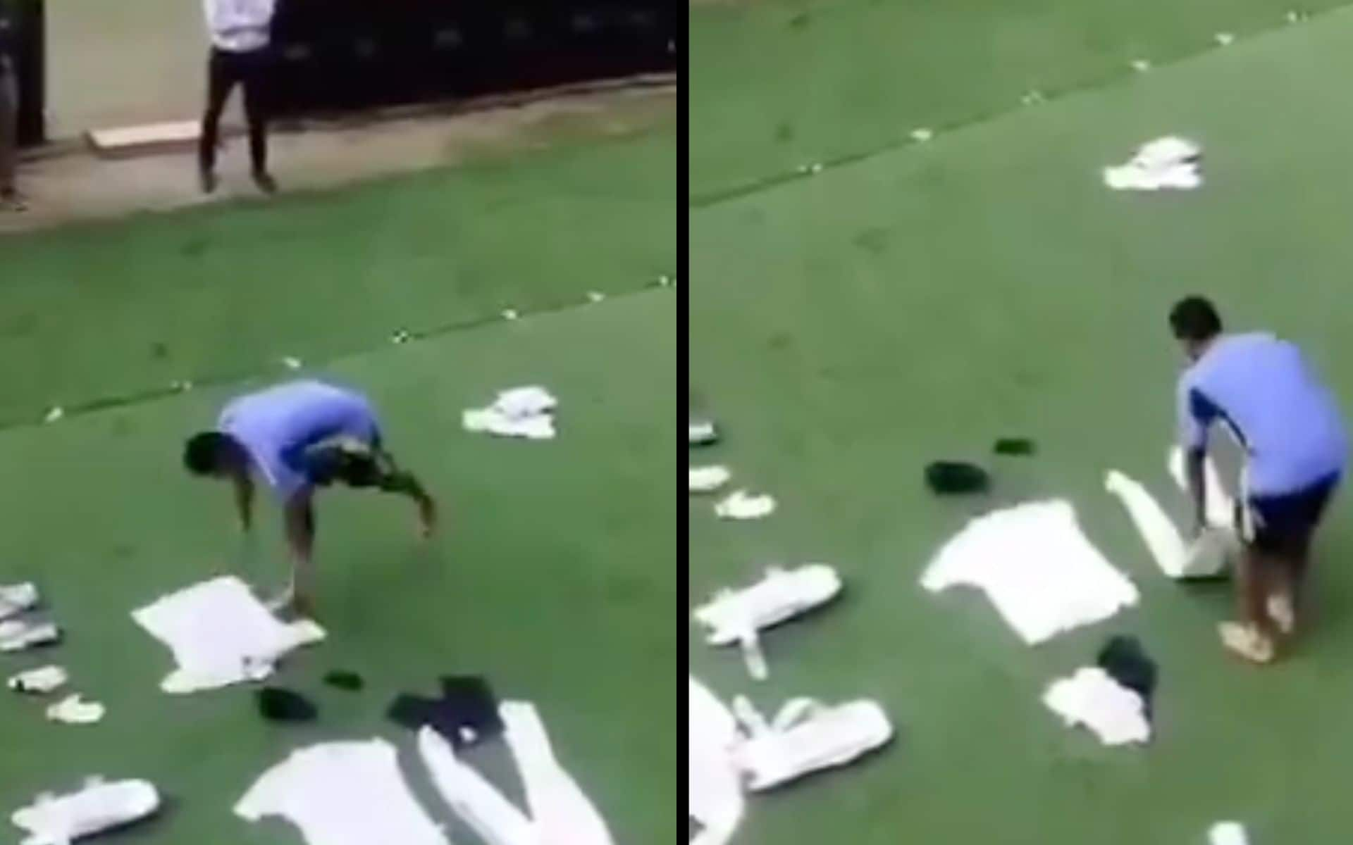 R Ashwin Dries His Clothes On Chepauk Ground [X.com]