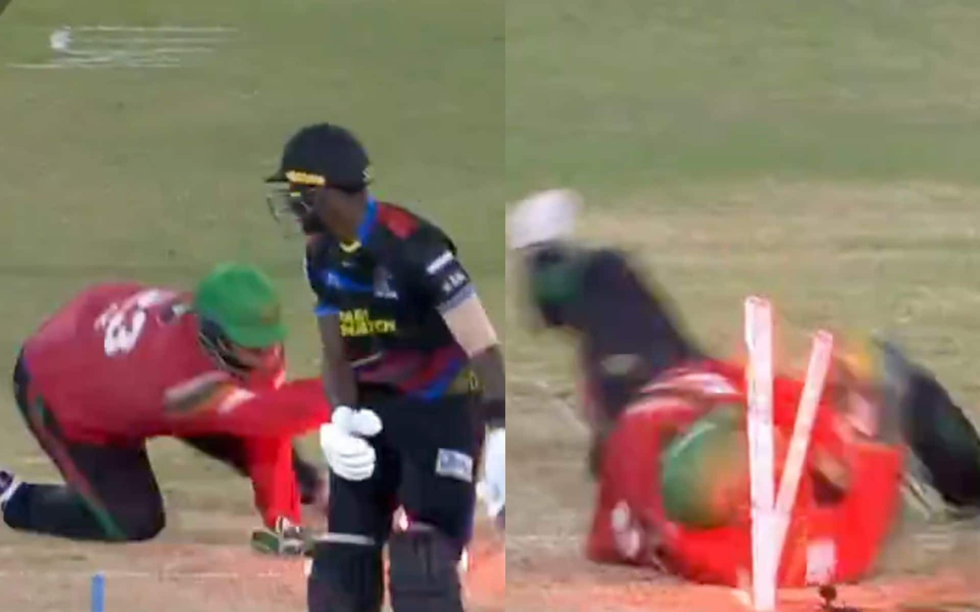 [Watch] Azam Khan's OneHanded MS DhoniLike Stumping In CPL 2024