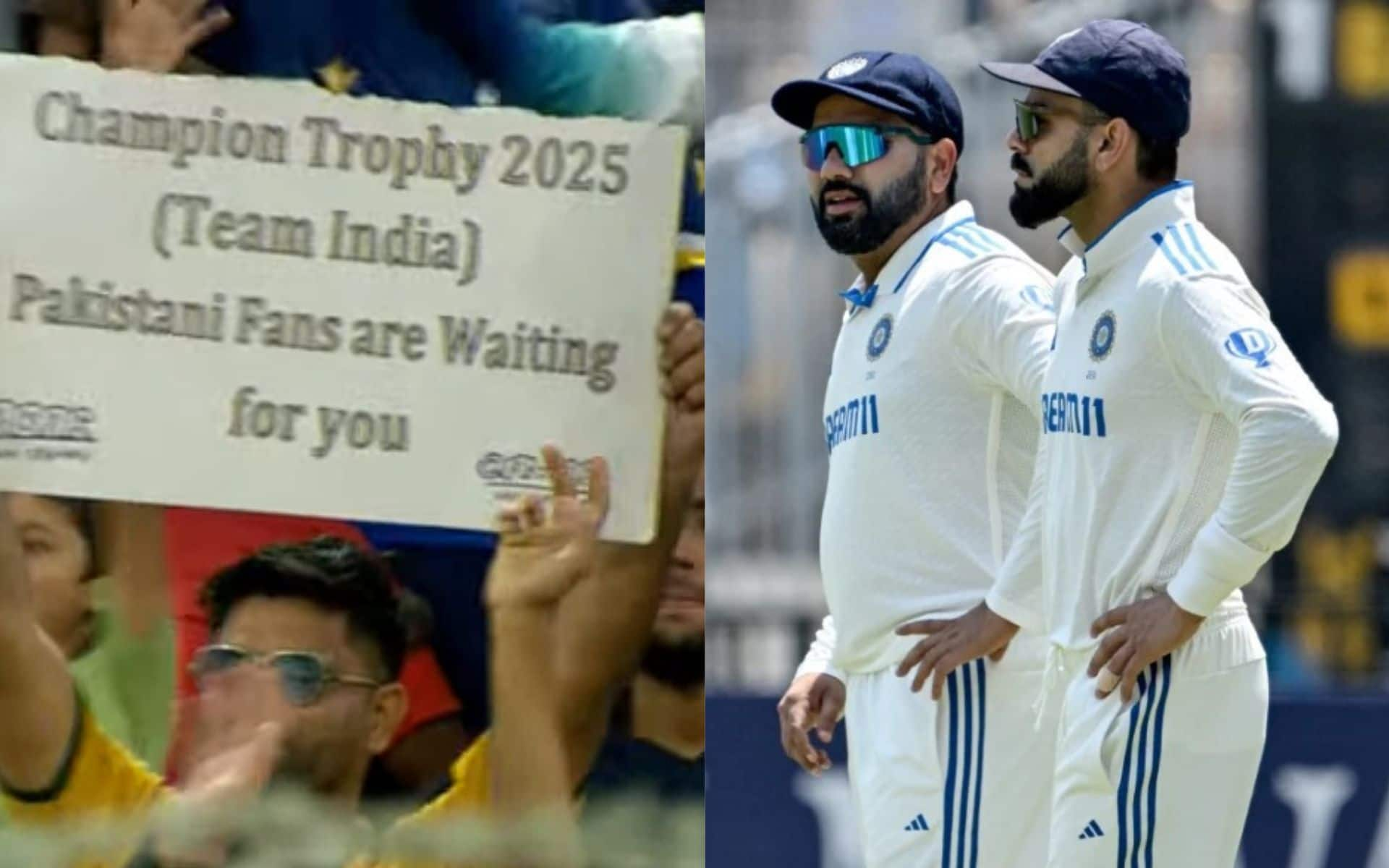 Pakistan fan holding an invitational placard for Team India (x.com)