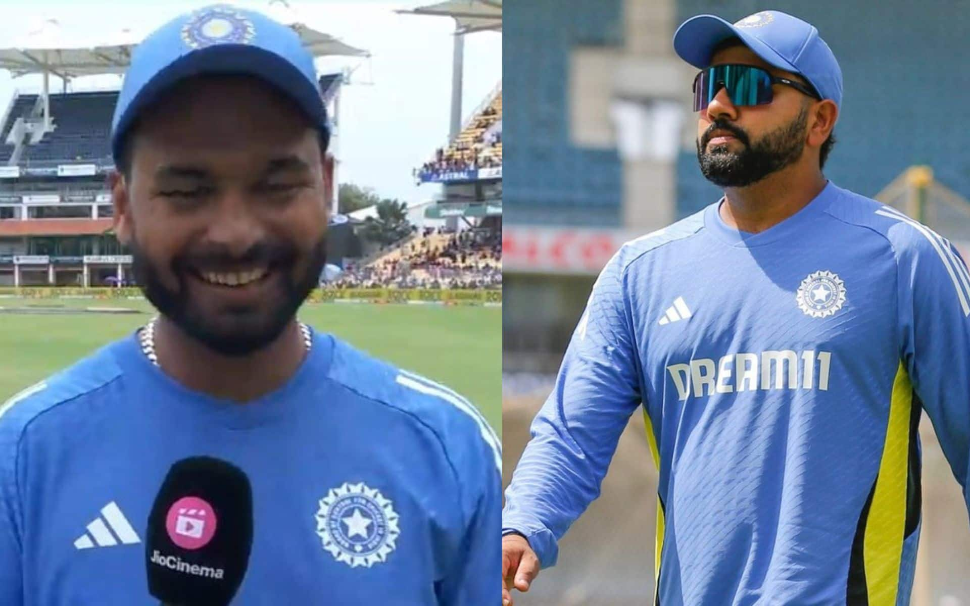 Rishabh Pant and Rohit Sharma-(X.com)