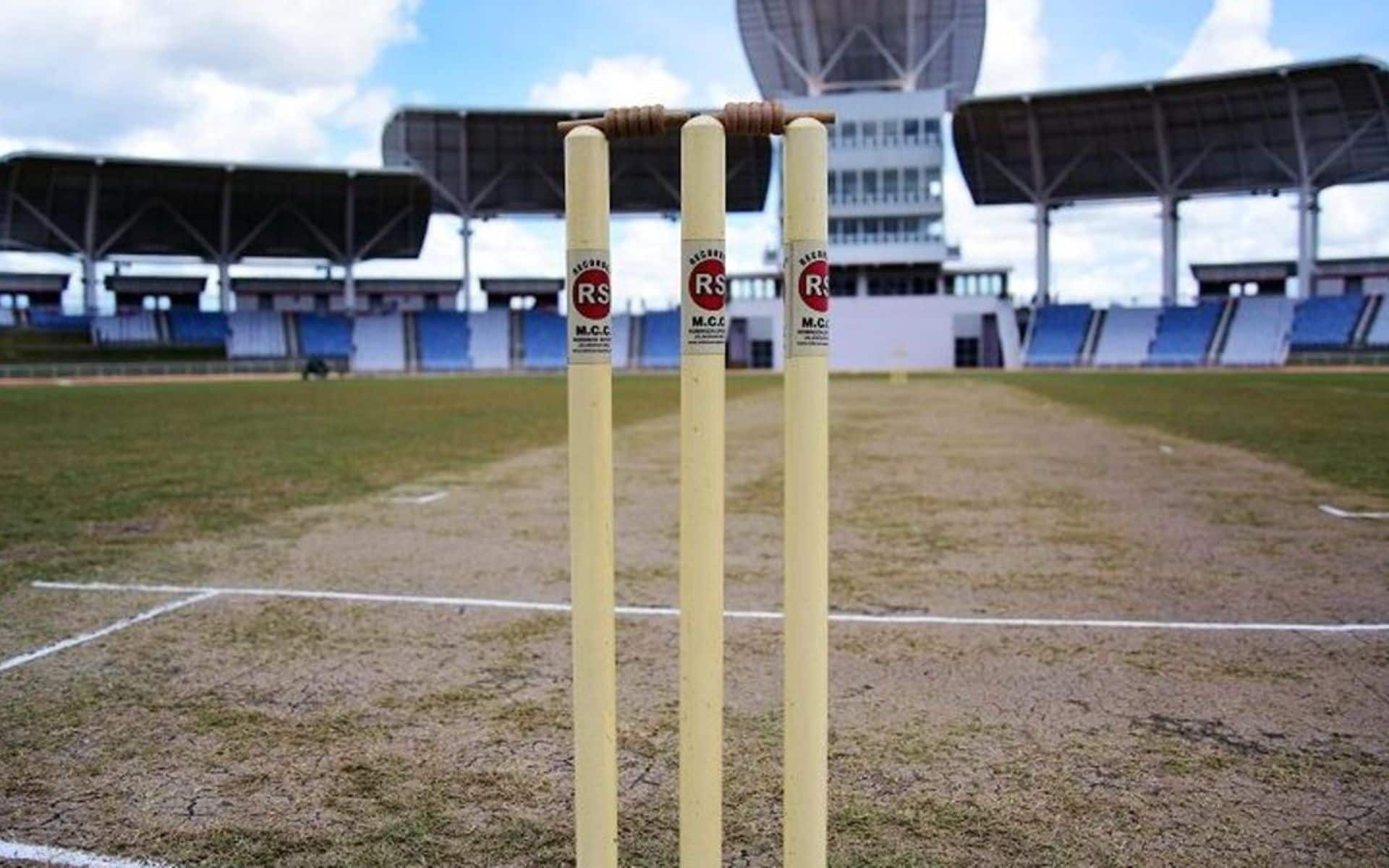 Brian Lara Cricket Stadium Pitch (X.com)