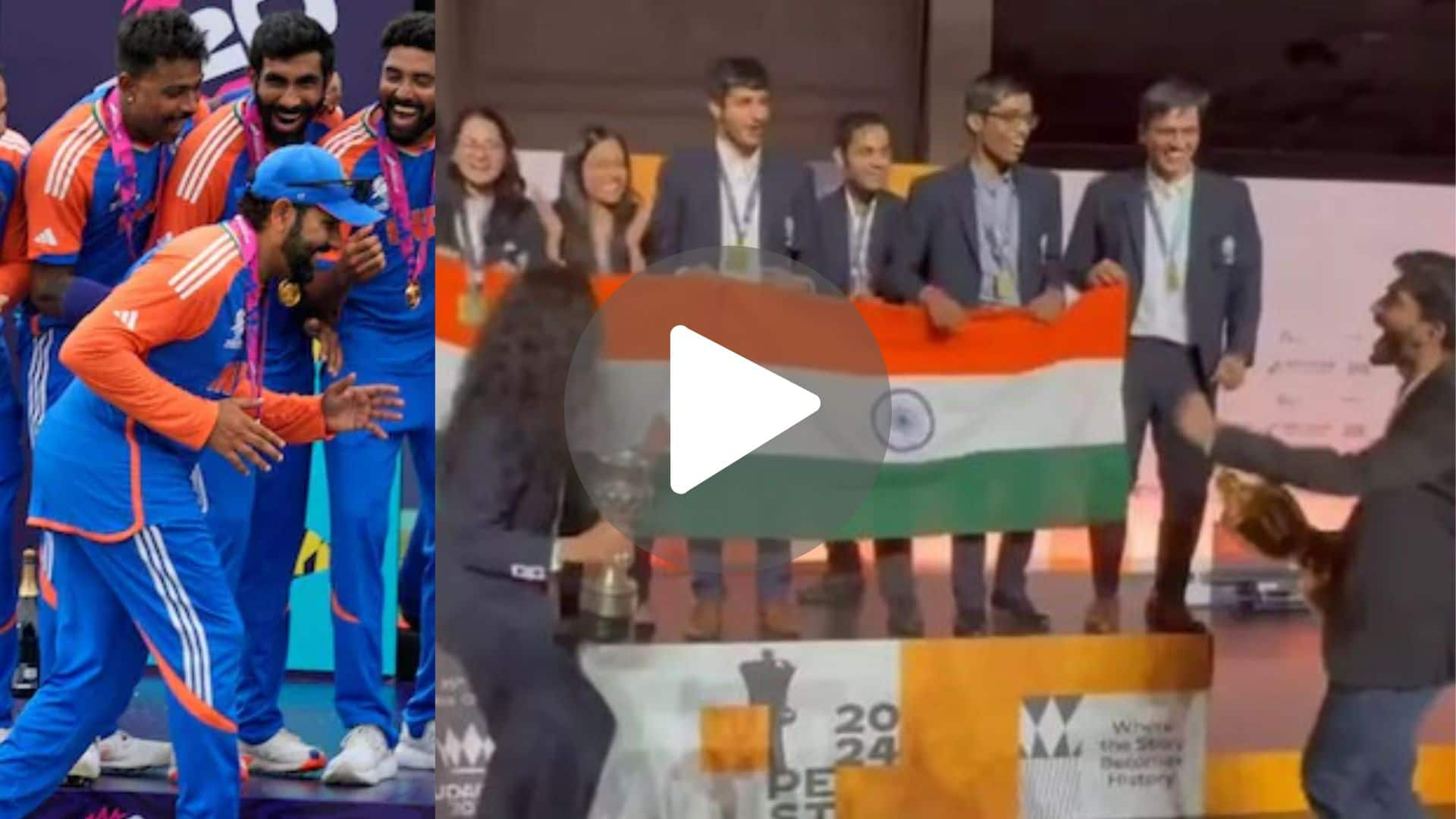 Rohit Sharma’s T20 WC Celebration Recreated By Gukesh And Tania After India’s Chess Olympiad Gold