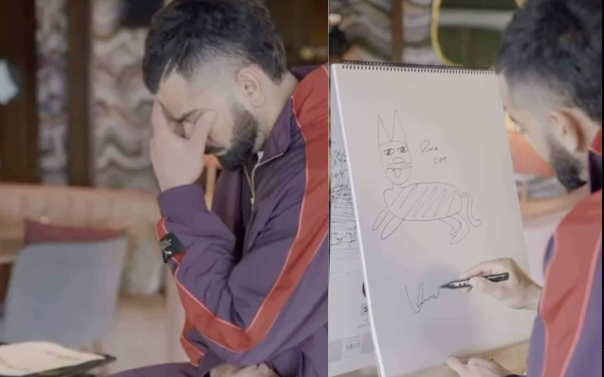 Virat Kohli draws PUMA cat in funny video (Instagram)